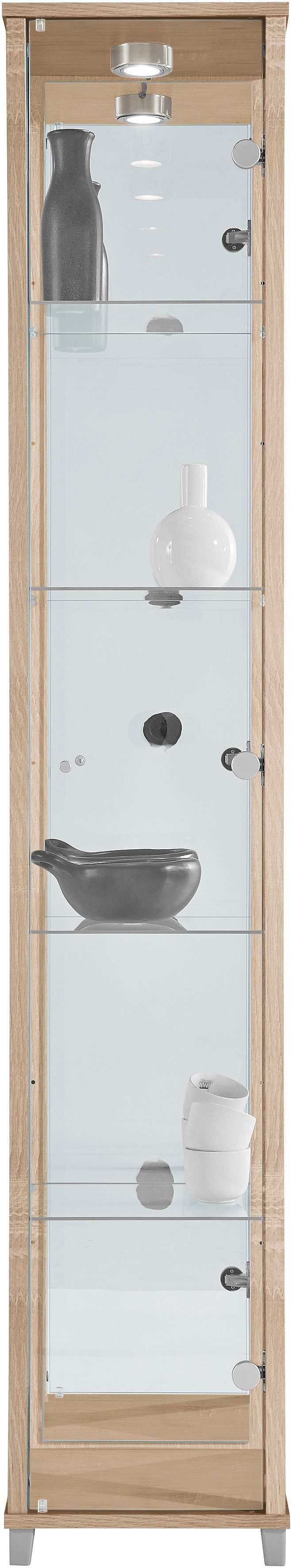 fif möbel Vitrinekast OPTIMA Staande vitrine/Glasvitrine 1x Glazen deur, perfect voor verzamelaars, verzamelvitrine
