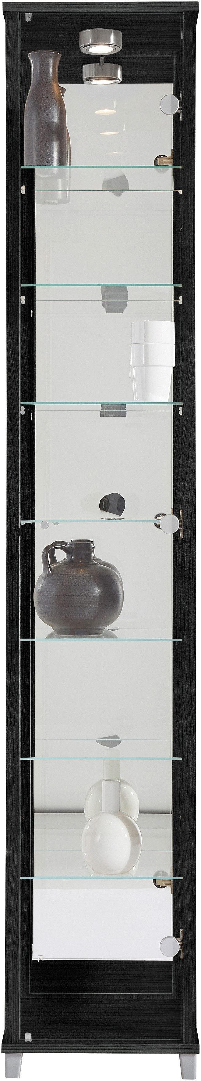 fif möbel Vitrinekast OPTIMA Staande vitrine/Glasvitrine 1x Glazen deur, perfect voor...