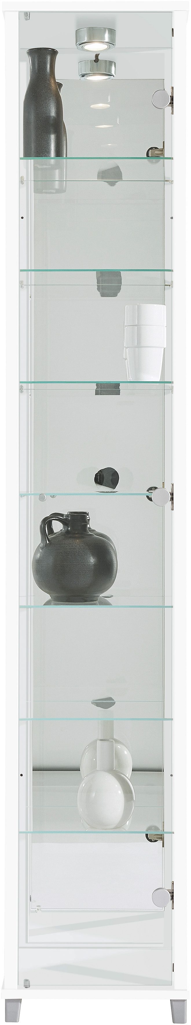 fif möbel Vitrinekast OPTIMA Staande vitrine/Glasvitrine 1x Glazen deur, perfect voor verzamelaars, verzamelvitrine