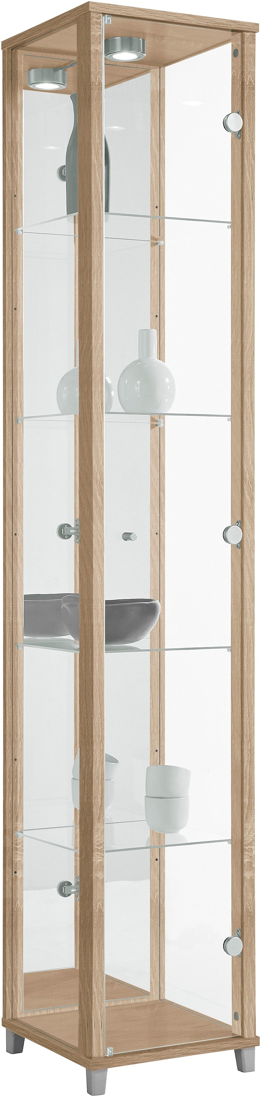 fif möbel Vitrinekast OPTIMA Staande vitrine/Glasvitrine 1x Glazen deur, perfect voor verzamelaars, verzamelvitrine