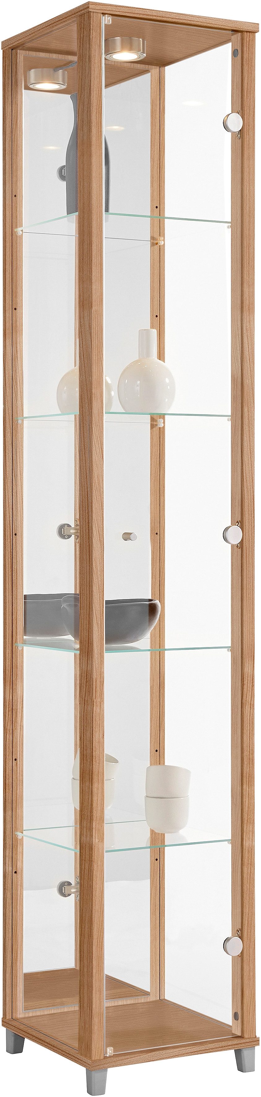 fif möbel Vitrinekast OPTIMA Staande vitrine/Glasvitrine 1x Glazen deur, perfect voor verzamelaars, verzamelvitrine