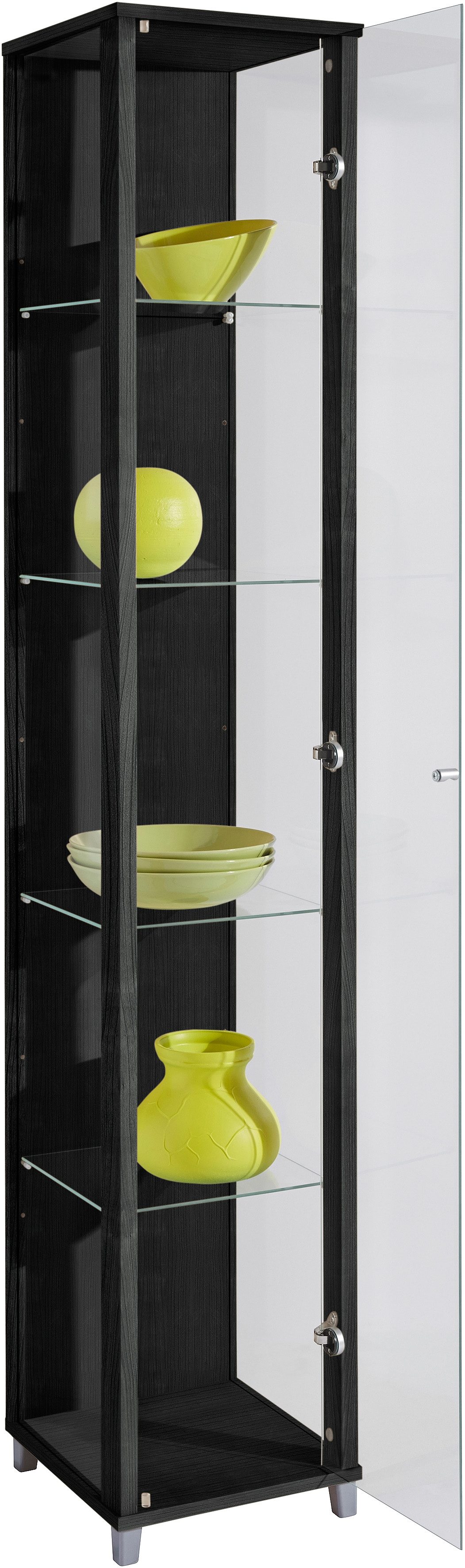 fif möbel Vitrinekast OPTIMA hoogte ca. 172 cm Staande vitrine/Glasvitrine 1x Glazen deur, perfect voor verzamelaars, verzamelvitrine