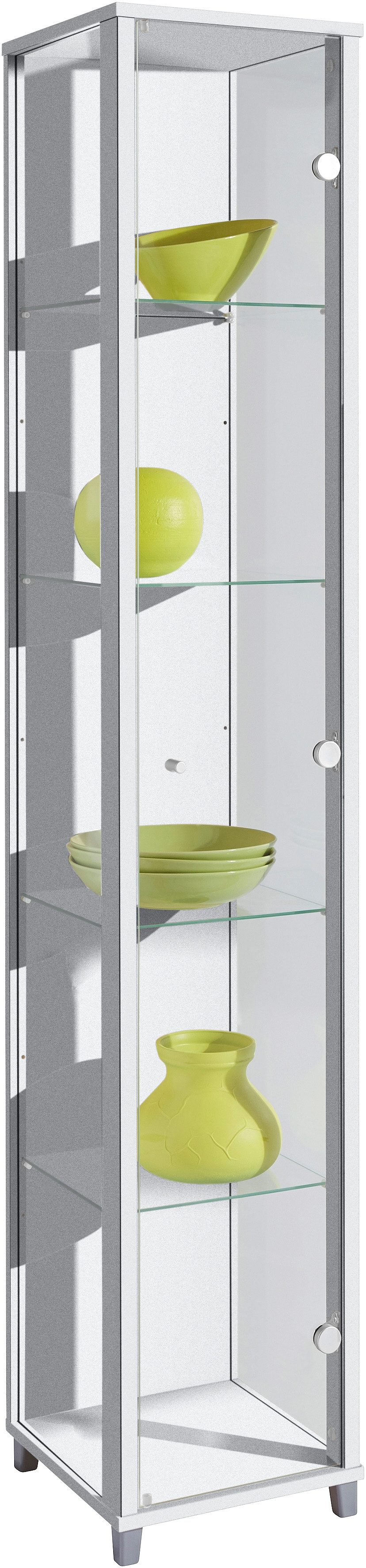 fif möbel Vitrinekast OPTIMA hoogte ca. 172 cm Staande vitrine/Glasvitrine 1x Glazen deur, perfect voor verzamelaars, verzamelvitrine