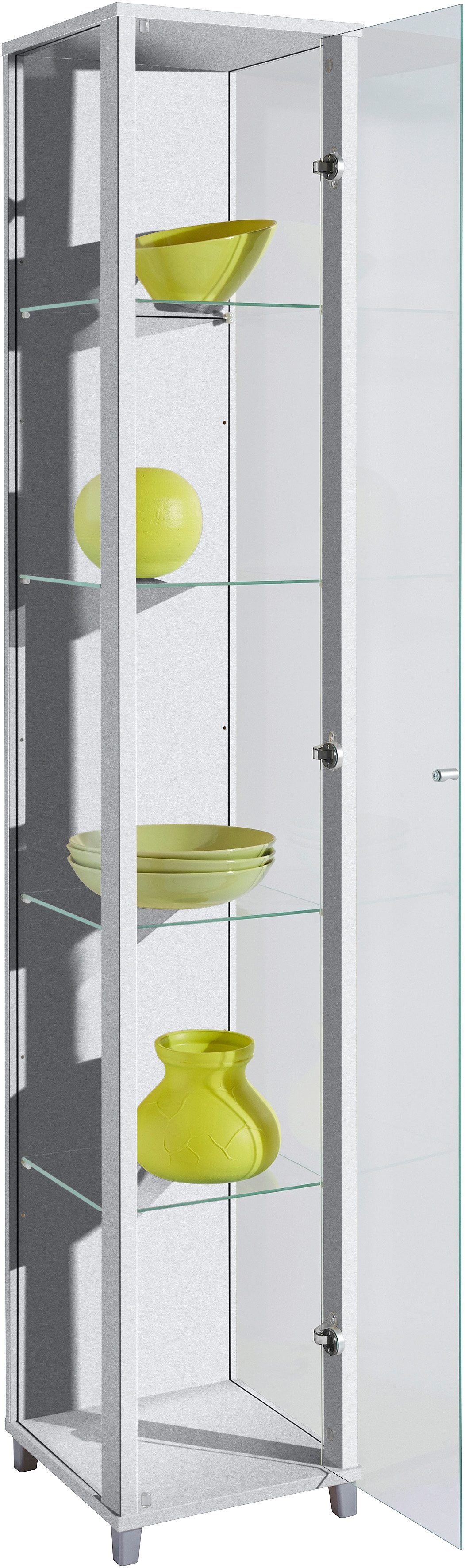 fif möbel Vitrinekast OPTIMA hoogte ca. 172 cm Staande vitrine/Glasvitrine 1x Glazen deur, perfect voor verzamelaars, verzamelvitrine