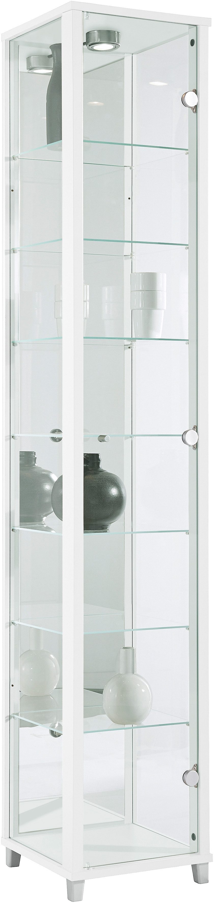 fif möbel Vitrinekast OPTIMA Staande vitrine/Glasvitrine 1x Glazen deur, perfect voor verzamelaars, verzamelvitrine