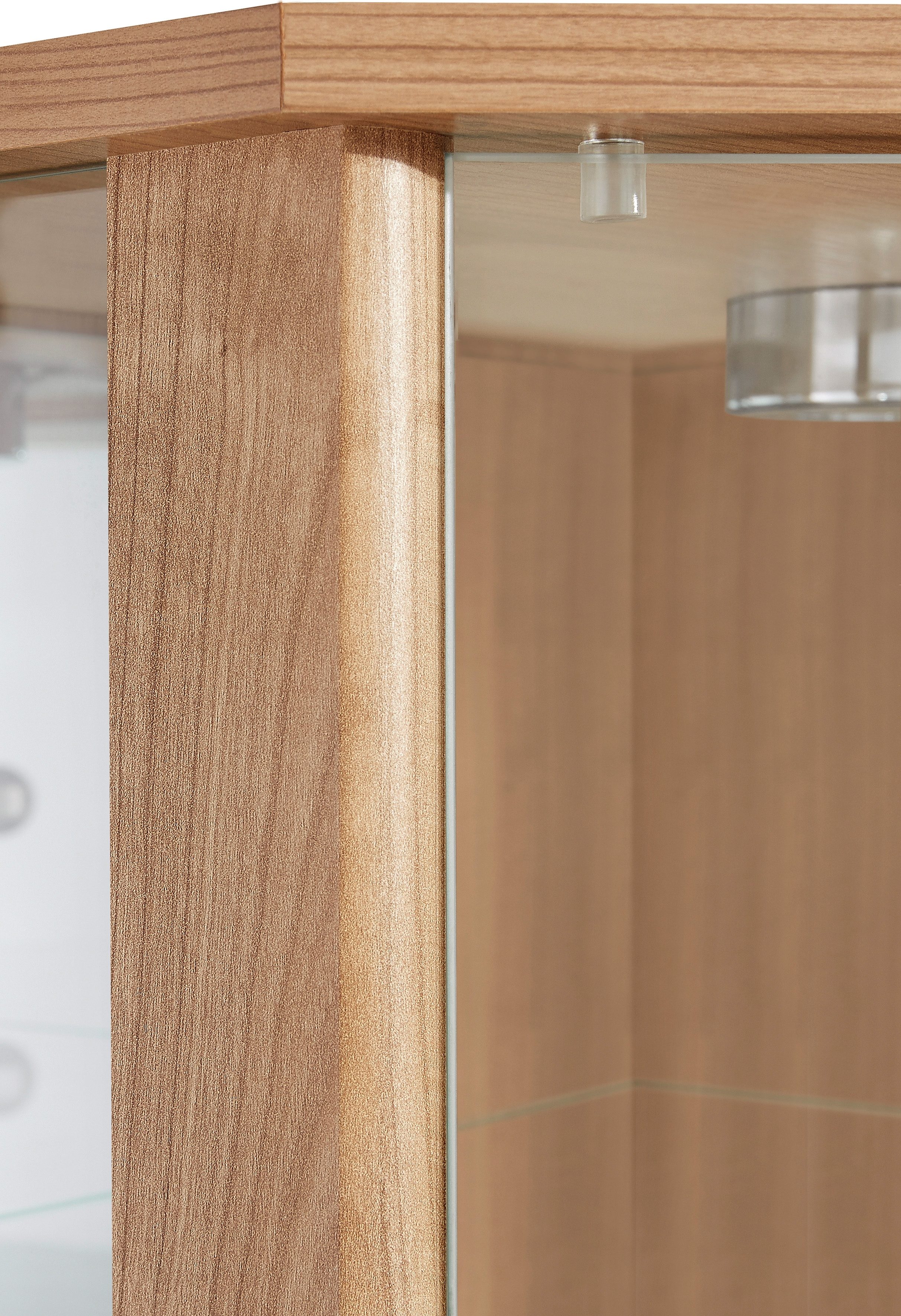 fif möbel Hoekvitrinekast TRIO hoogte ca. 172 cm, incl. verlichting Hoekvitrine/Glasvitrine 1x Glazen deur, perfect voor verzamelaars, verzamelvitrine