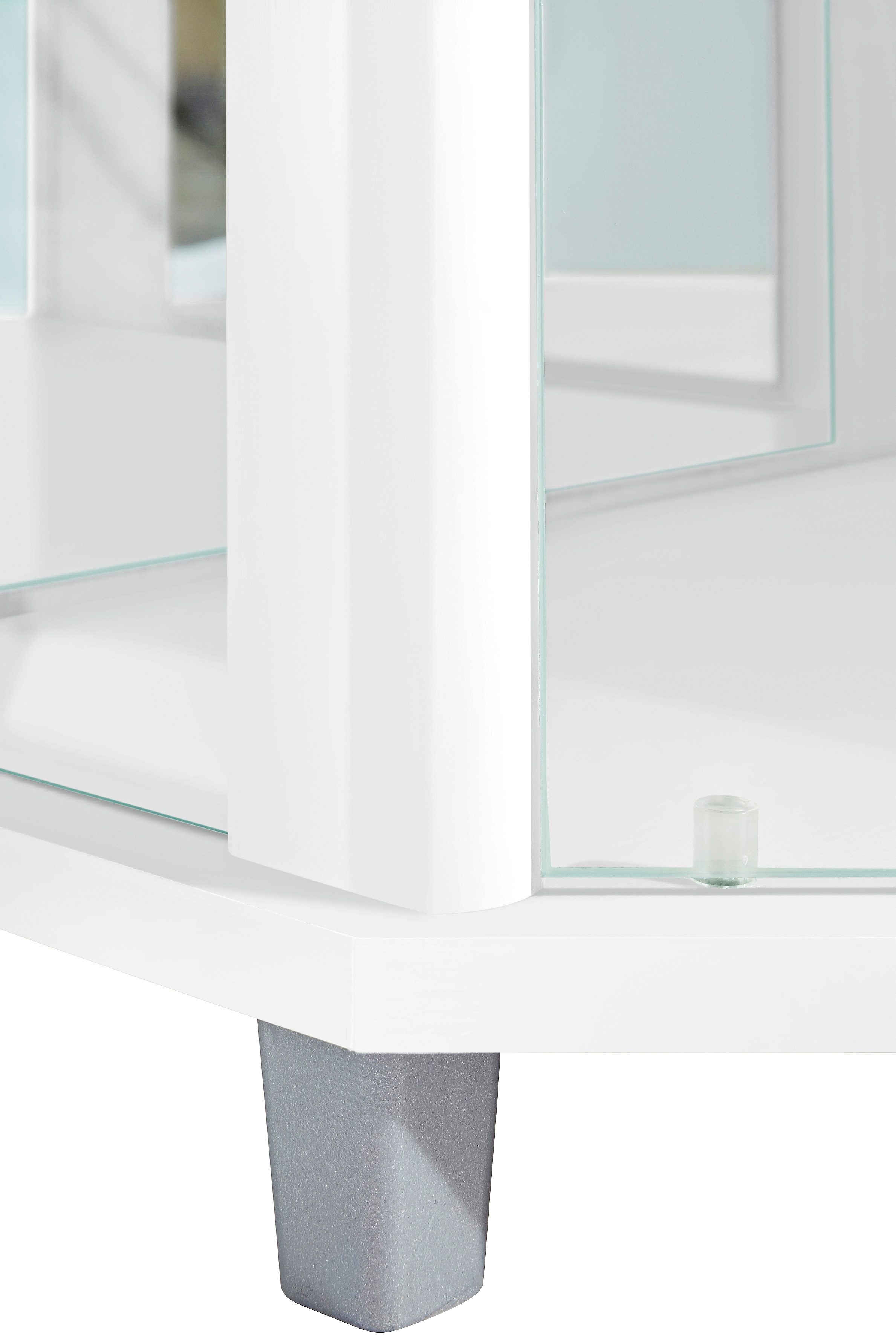 fif möbel Hoekvitrinekast TRIO hoogte ca. 172 cm, incl. verlichting Hoekvitrine/Glasvitrine 1x Glazen deur, perfect voor verzamelaars, verzamelvitrine