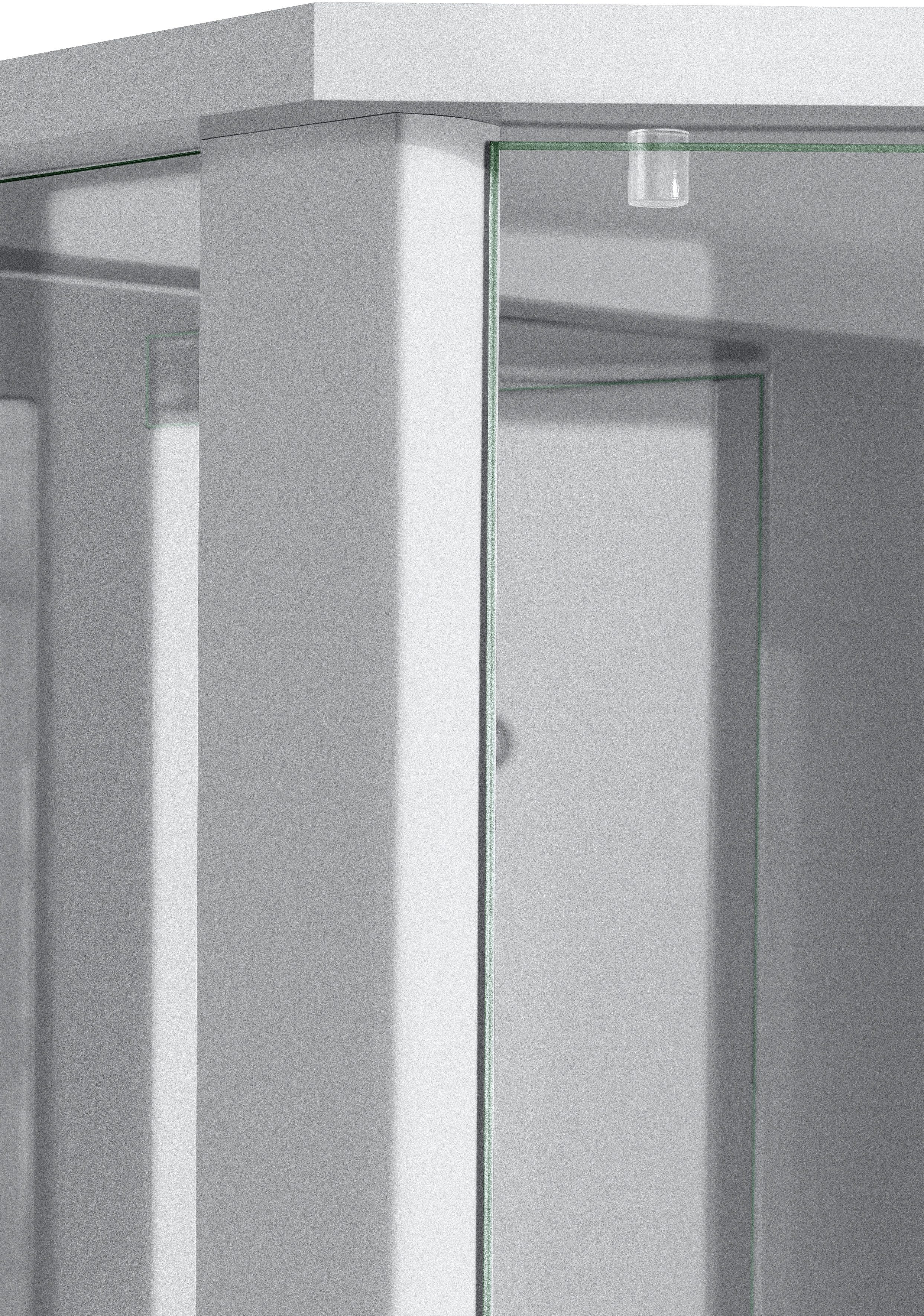 fif möbel Hoekvitrinekast TRIO hoogte ca. 172 cm, incl. verlichting Hoekvitrine/Glasvitrine 1x Glazen deur, perfect voor verzamelaars, verzamelvitrine