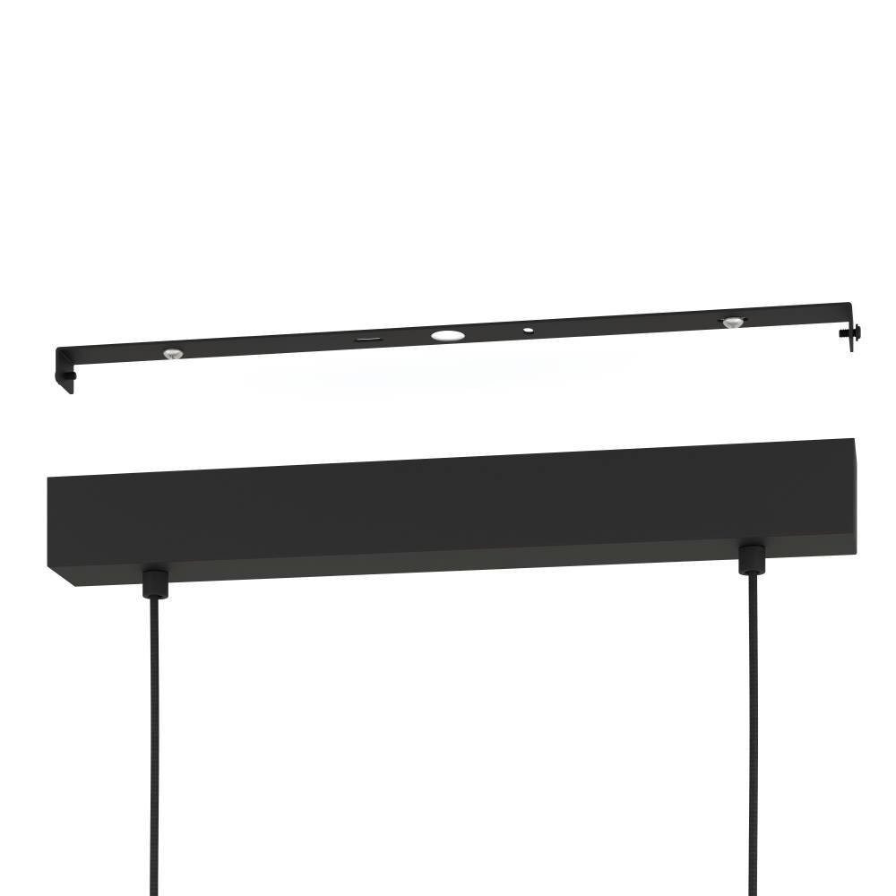 EGLO Hanglamp BAILRIGG Hanglamp, hanglamp van metaal in zwart en hout in natuurlijk (1 stuk)