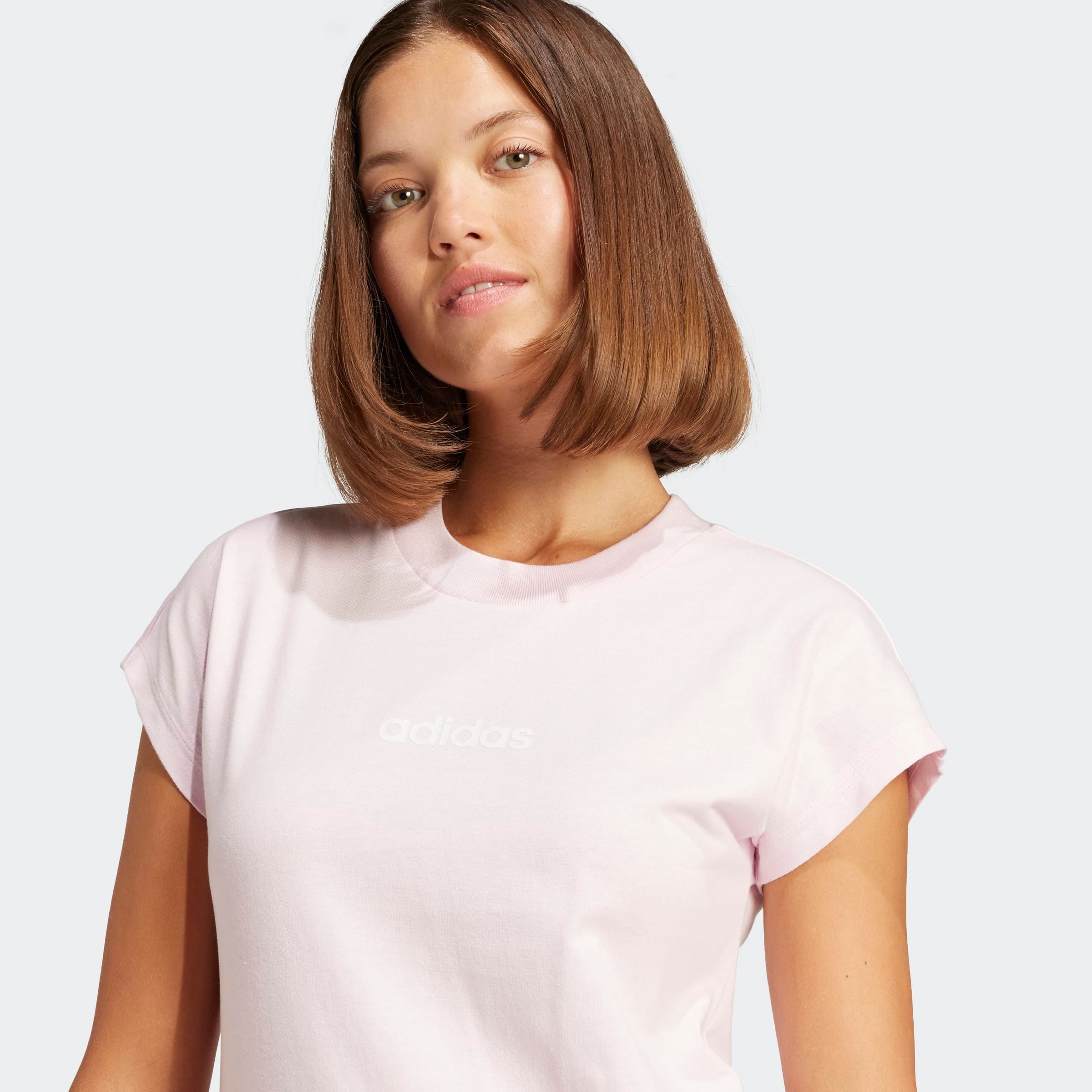 adidas Sportswear T-shirt W LIN SJ T Basic T-shirt van zacht materiaal