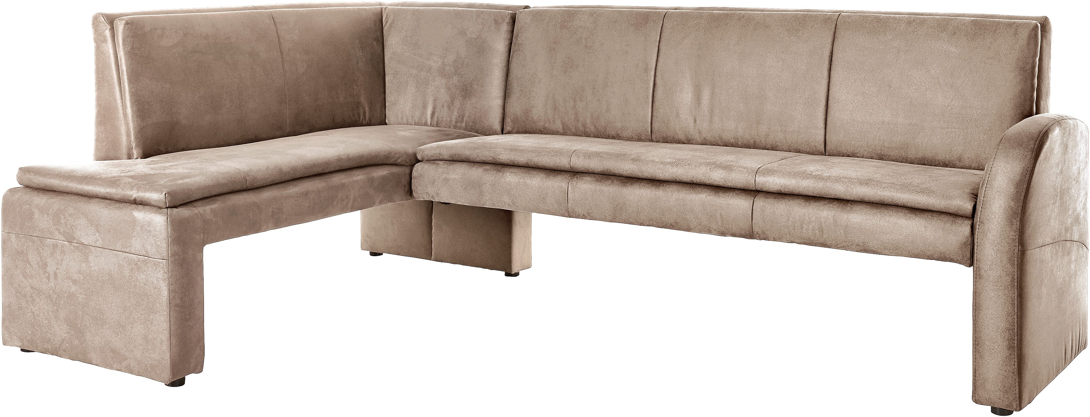 exxpo - sofa fashion Hoekbank Cortado, elegant en modern met hoog zitcomfort hoge bodemvrijheid, mooie detailverwerking, optioneel leren bekleding