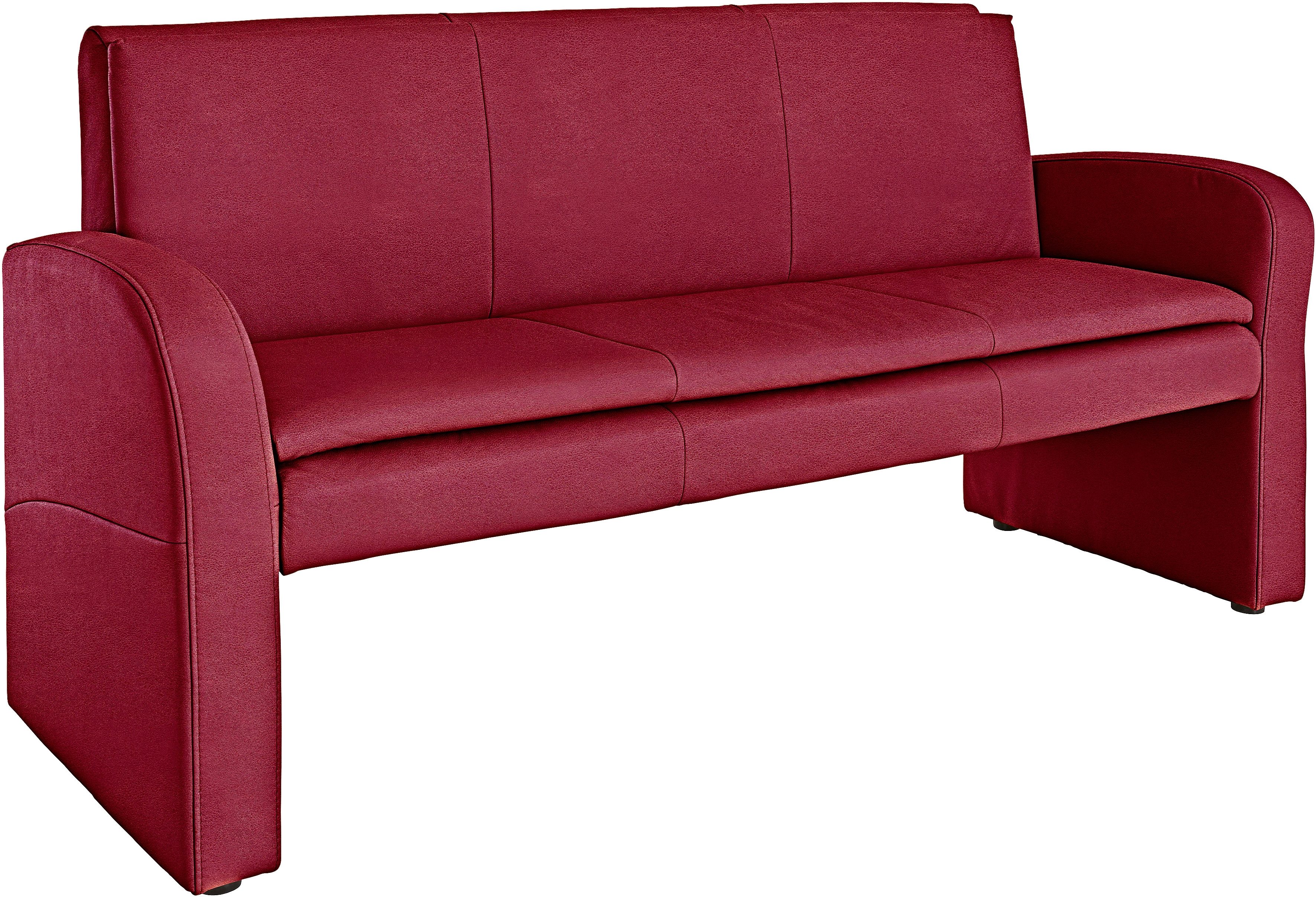 exxpo - sofa fashion Hockerbank Cortado, 3-zits keukenbank met hoog zitcomfort hockers rood