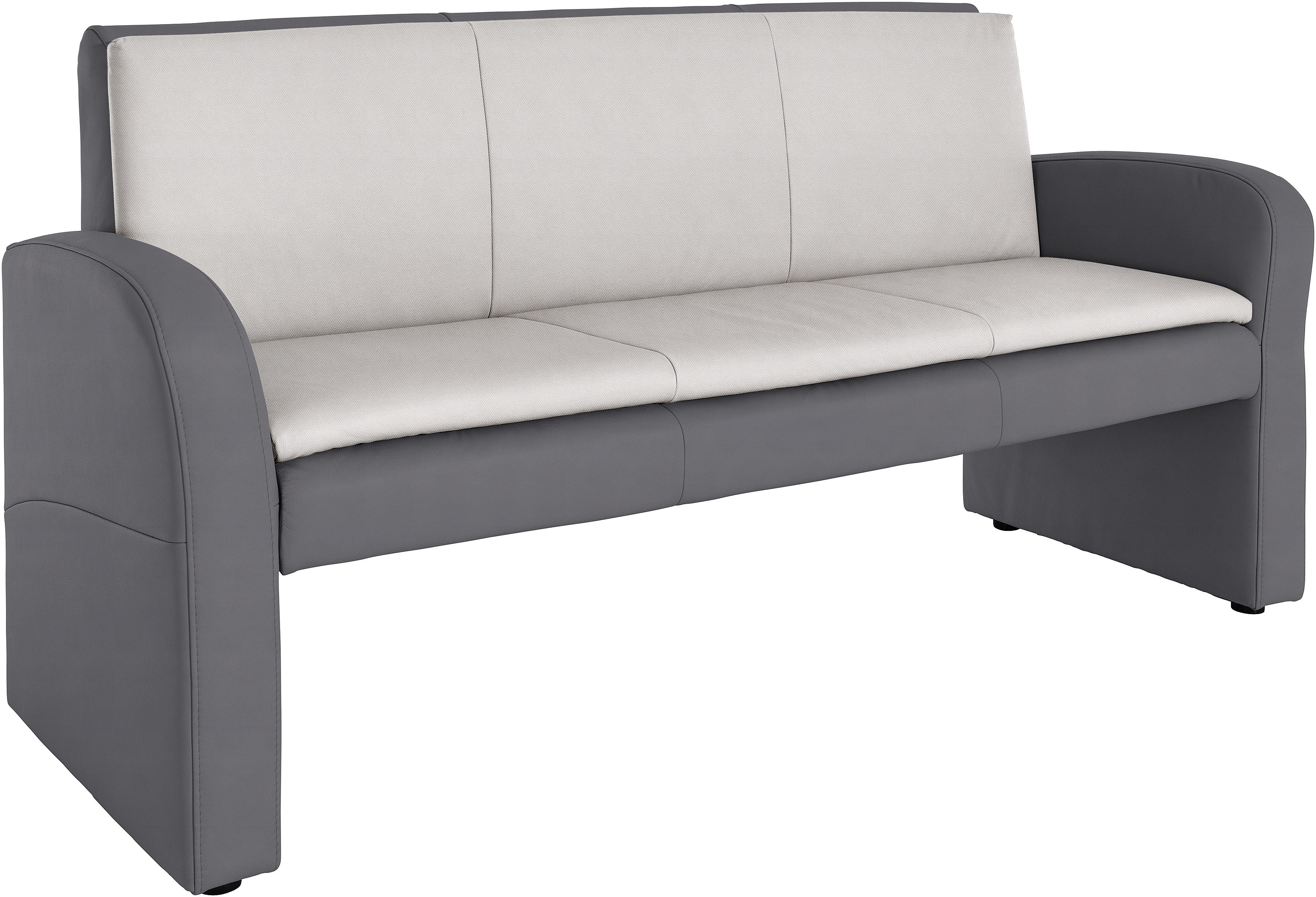 exxpo - sofa fashion Hockerbank Cortado, 3-zits keukenbank met hoog zitcomfort hockers grijs