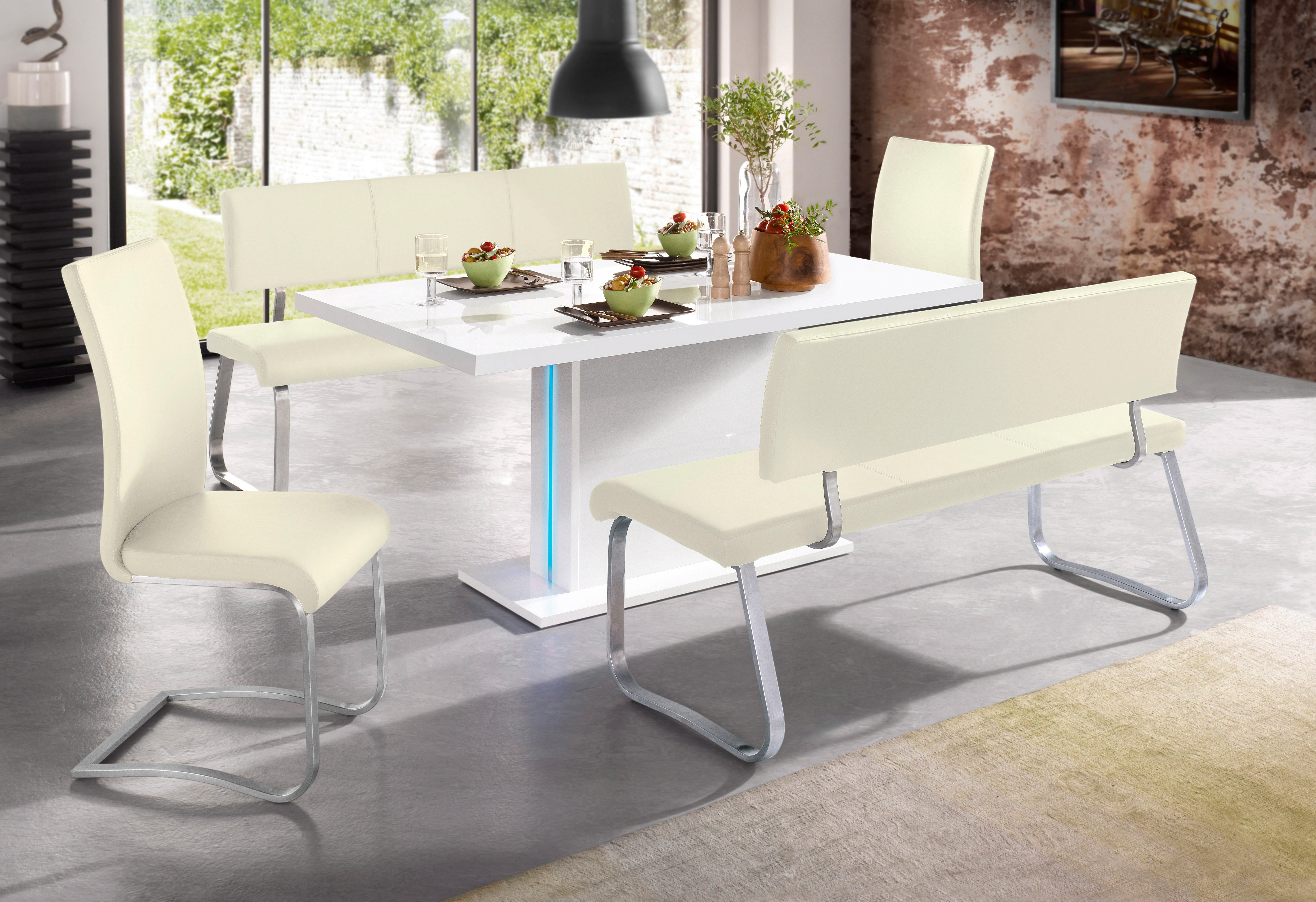 MCA furniture Bank Arco belastbaar tot 280 kg, echt leer, in verschillende breedten