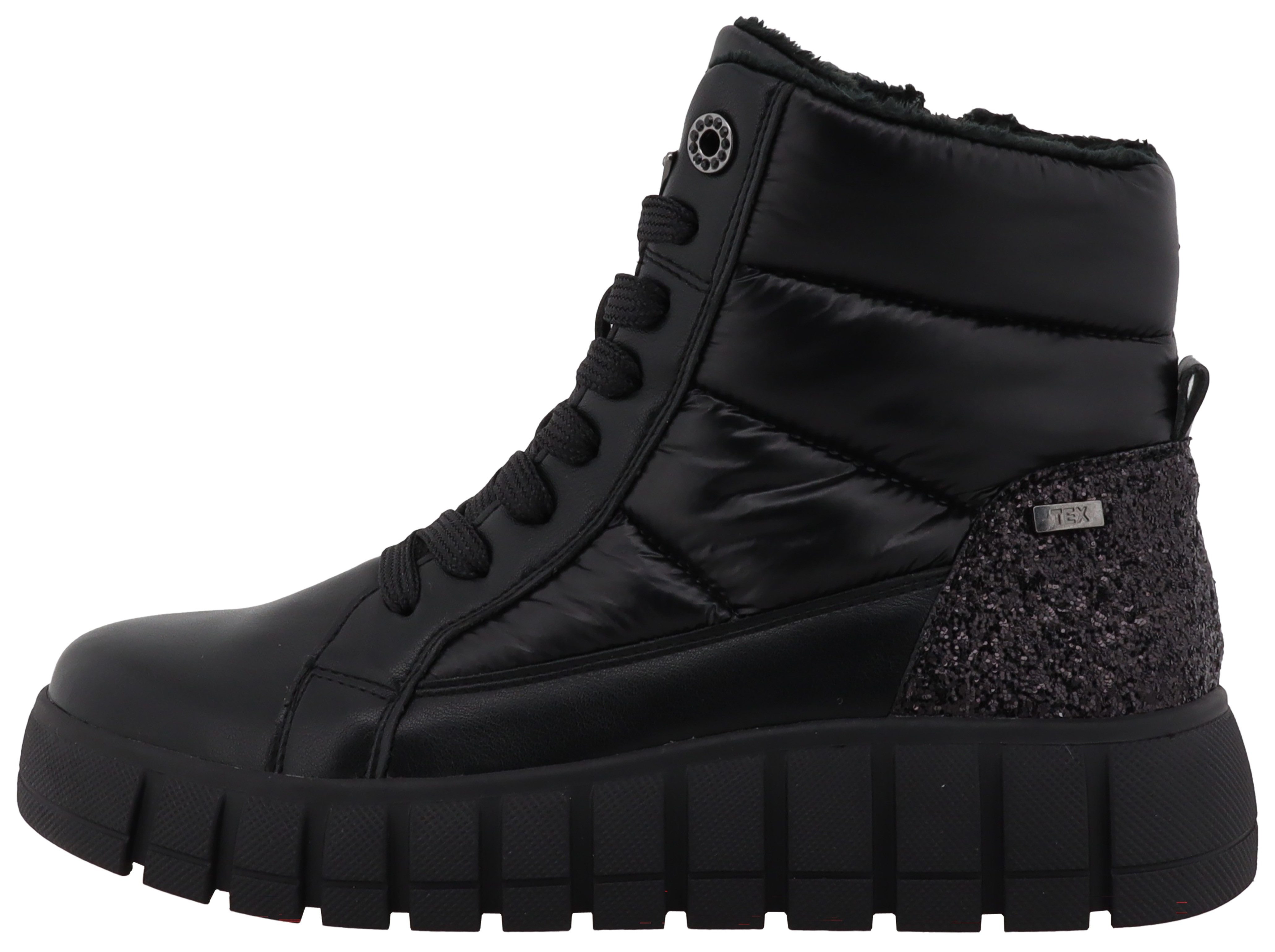 Tom Tailor Veterschoenen sleehak, plateau, veterschoen met mooie decoratieve stiksels