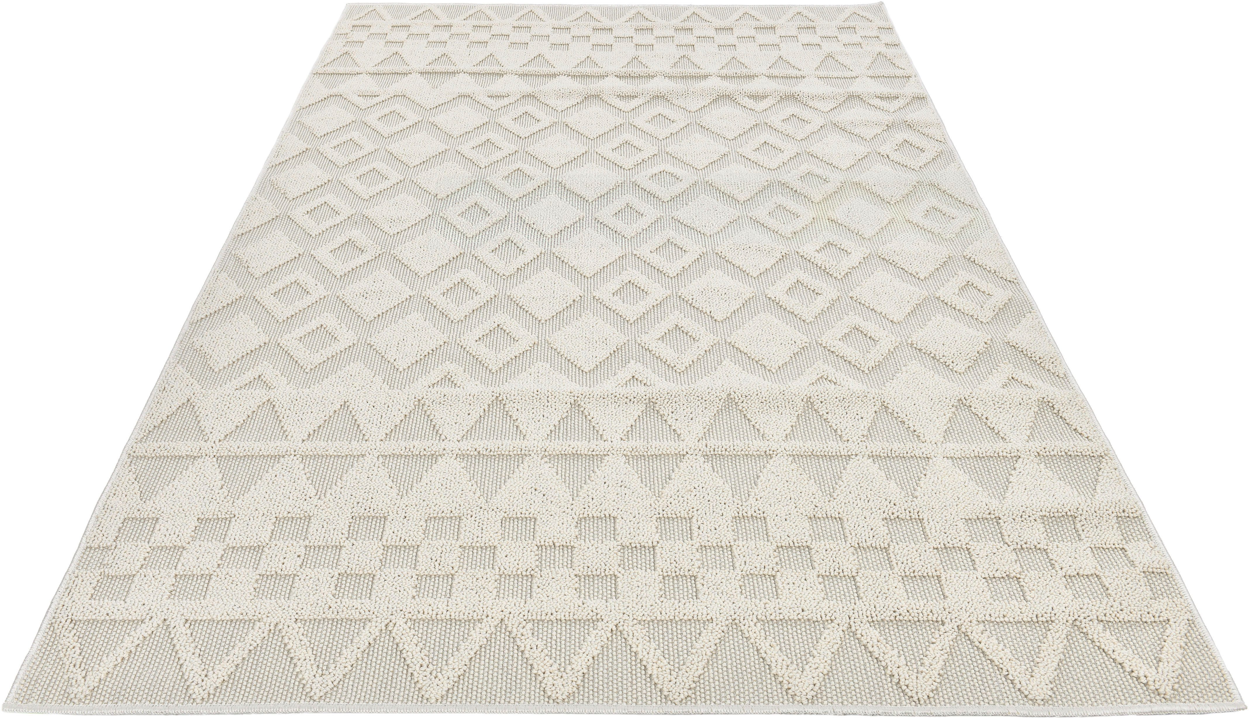 my home Vloerkleed Juliane Outdoor ook voor keuken of eetkamer Hoog-laag structuur, boho, geschikt voor buiten, balkon, terras, camping