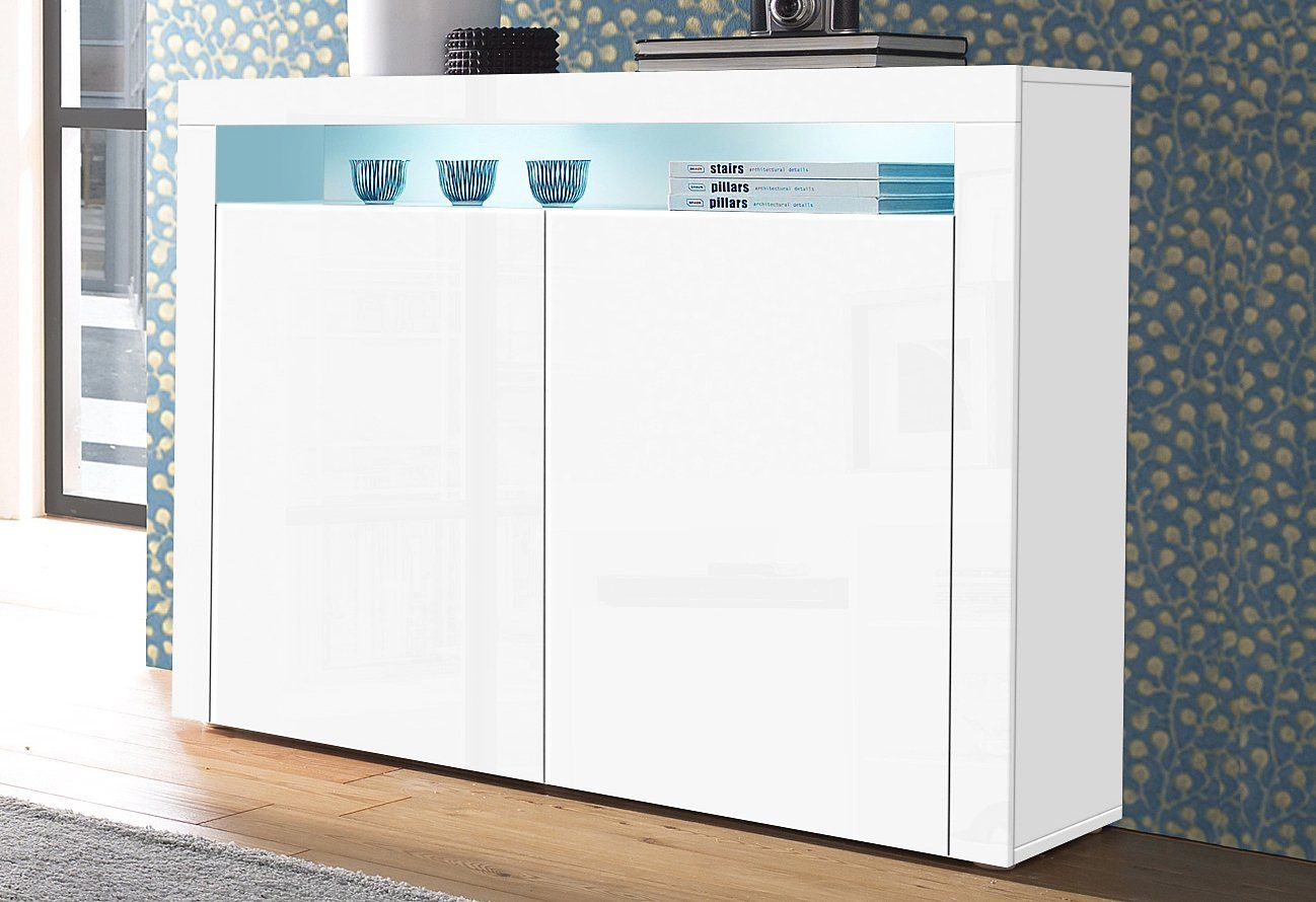 borchardt Möbel Highboard Santa Fe Breedte 107 cm highboards maat 107x35x89 cm wit
