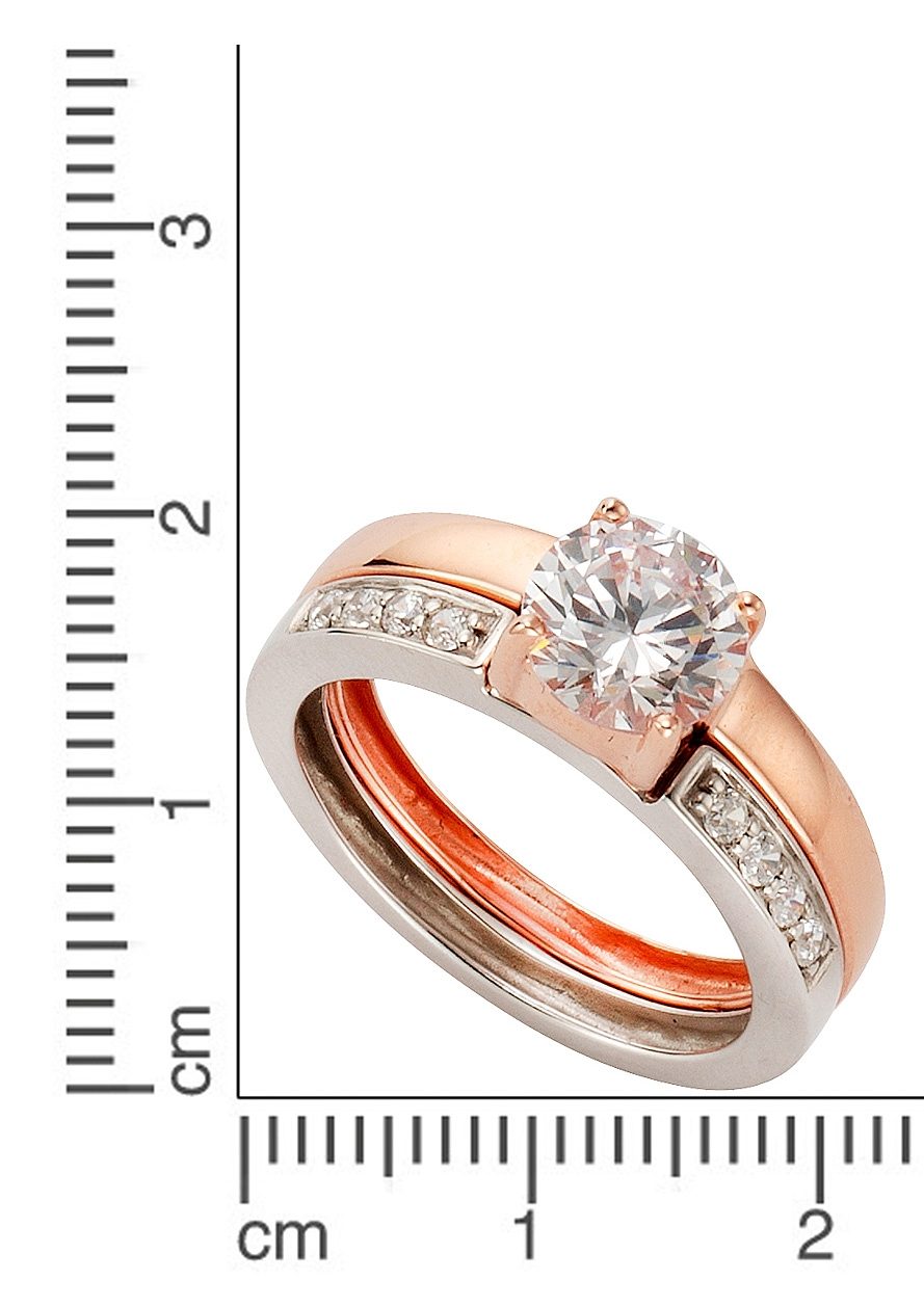 Firetti Ring Sieraad cadeau zilverkleur 925 zilveren ring "in liefde"