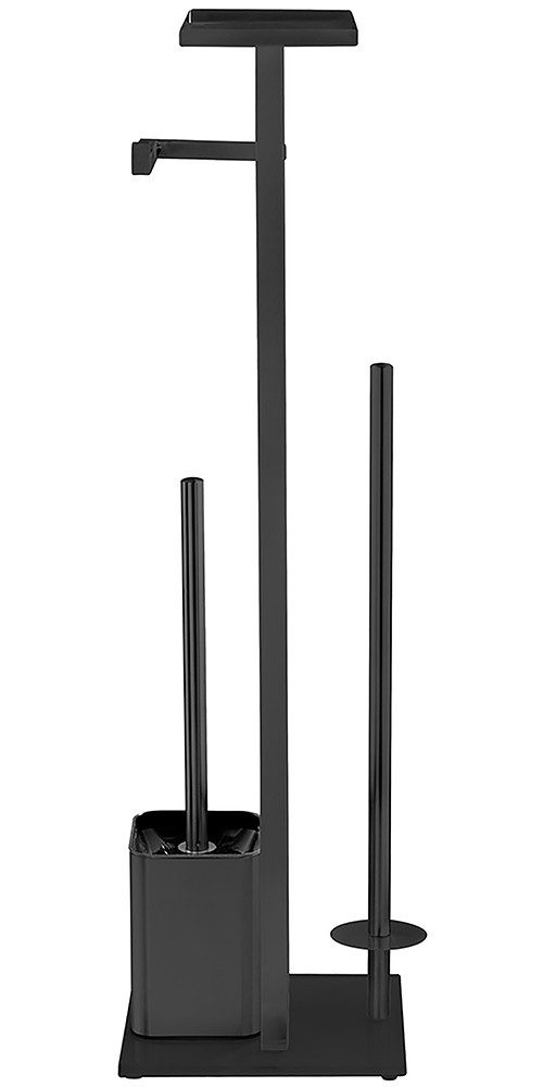 WENKO Toiletset Model Debar Standset met plank, roestvrij staal, bodemplaat van veiligheidsglas