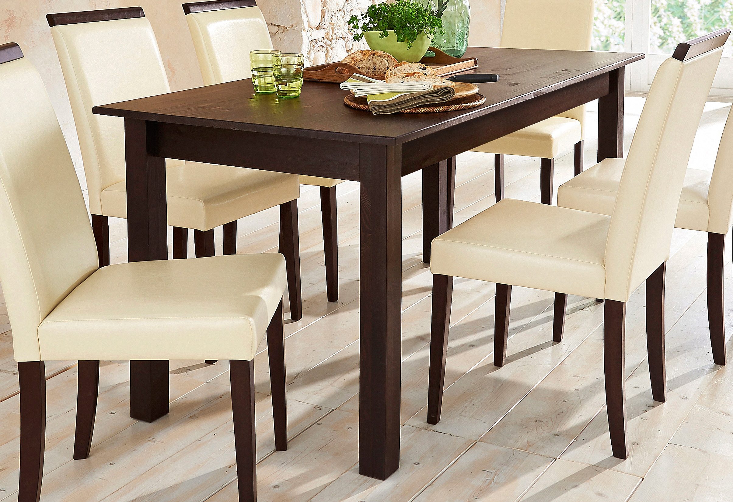 Home affaire Eettafel Danuta keuze met lade, van massief grenen, fsc®-gecertificeerd