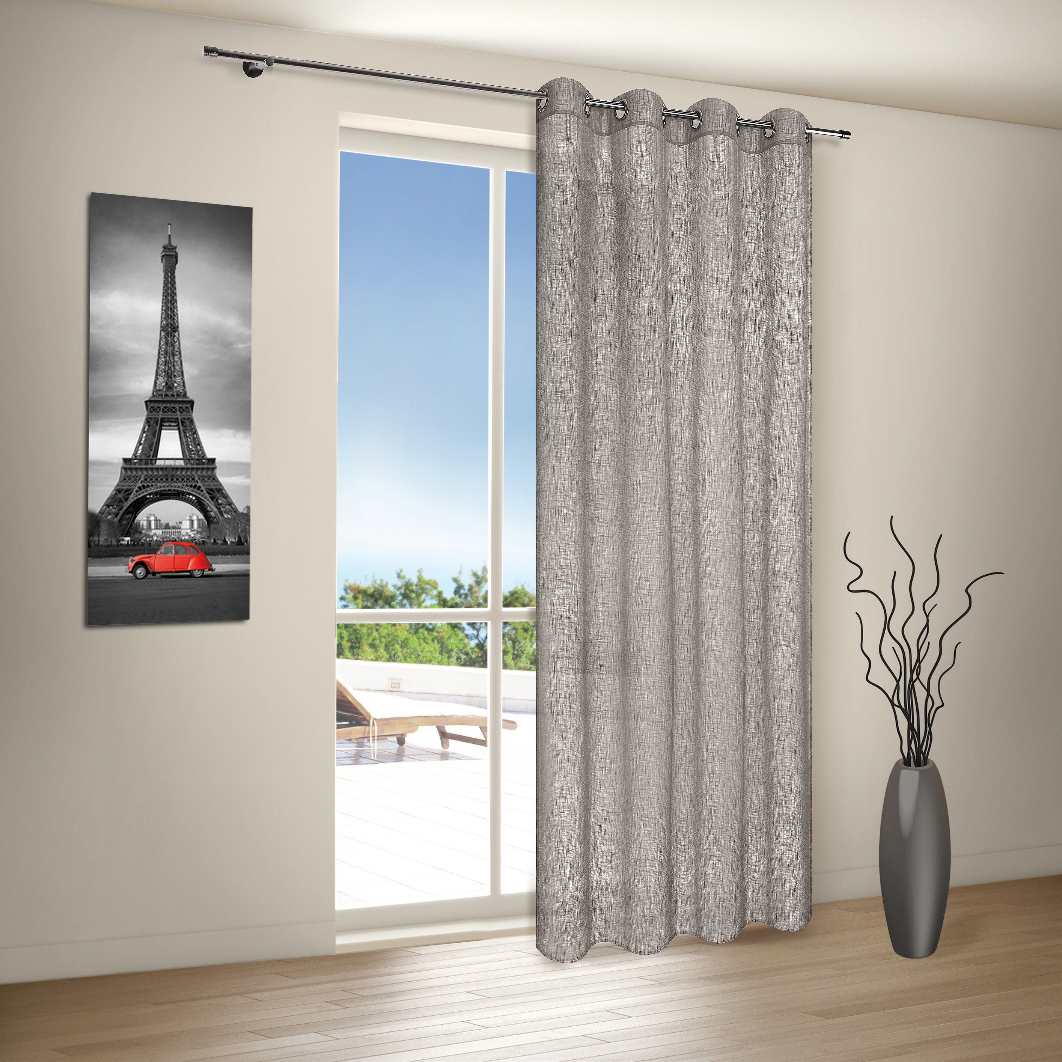 Happy Home Gordijn Miranda HxB: 235x140, semi-transparant (1 stuk)