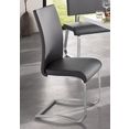 mca furniture vrijdragende stoel arco set van 2, 4 en 6 stuks, stoel belastbaar tot 130 kg (set) grijs