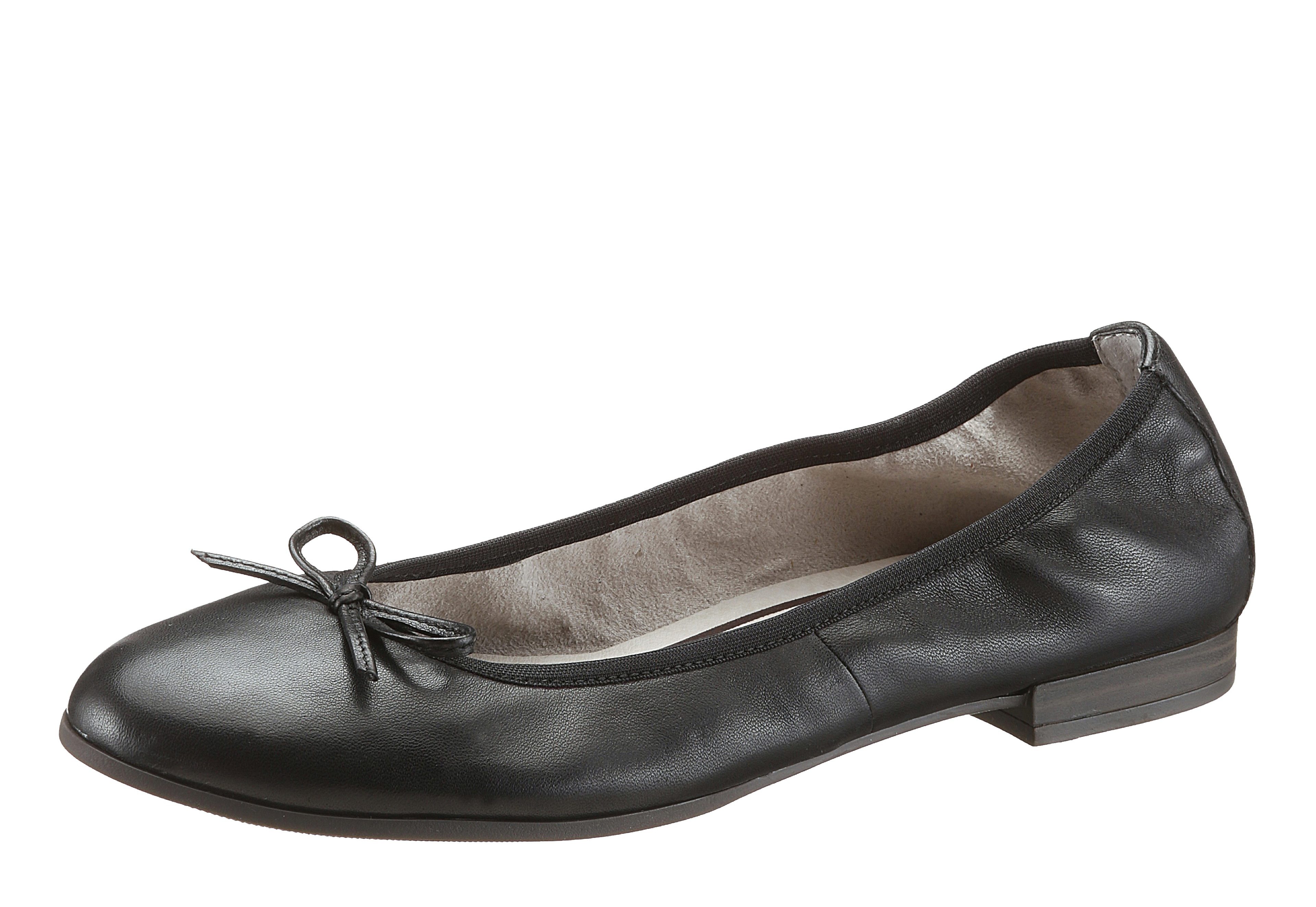 Tamaris Ballerina's Flats, slipper, businessschoen met decoratieve strik