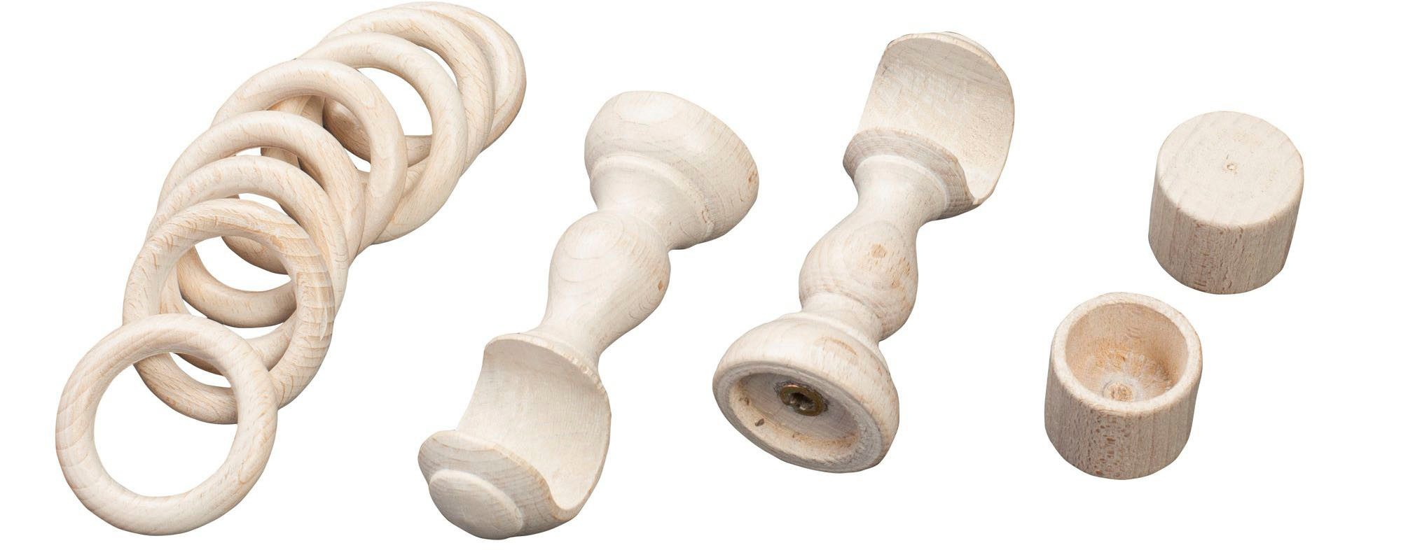 SN DECO GROUP Gordijnroede Cafiro 28 mm, hout, verschillende lengtes en kleuren, compleet set
