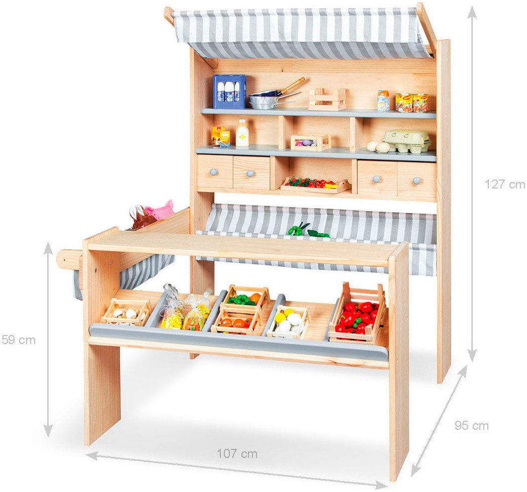 Pinolino® Winkel Marktkraam Lucy, grijs
