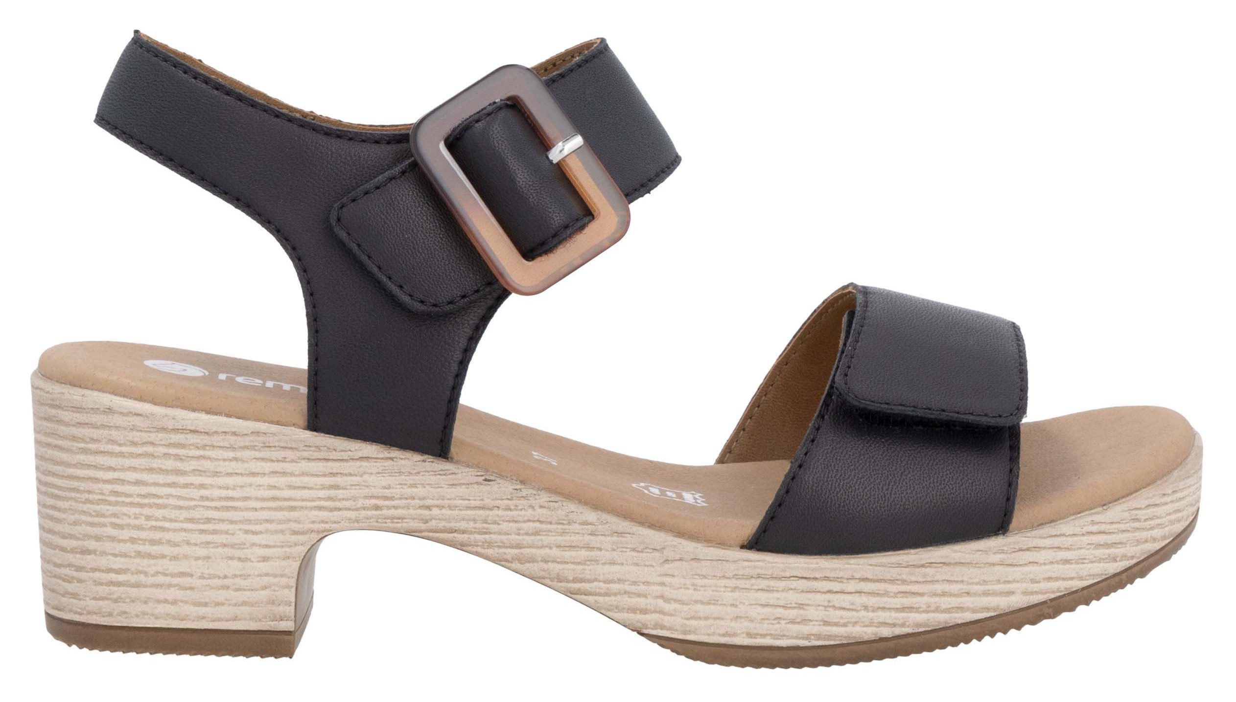 Remonte Sandaaltjes ELLE-Collection , blokhak, zomerschoen, sandaal met klittenbandsluitingen