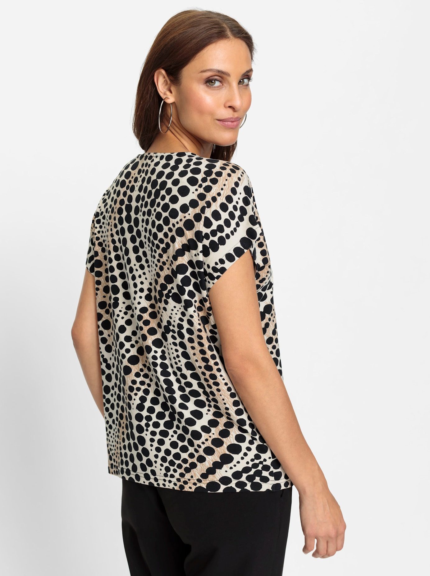 Lady Shirt met print (1-delig)