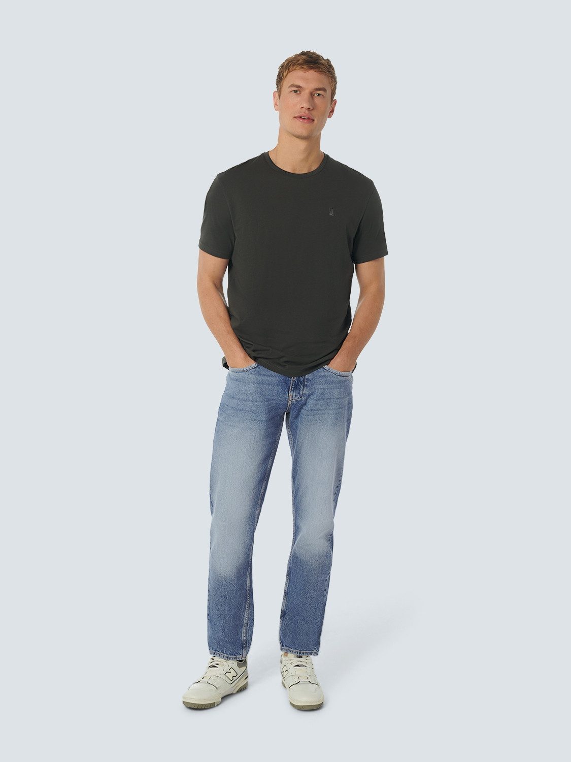 NO EXCESS Relax fit jeans 715 met merklabel