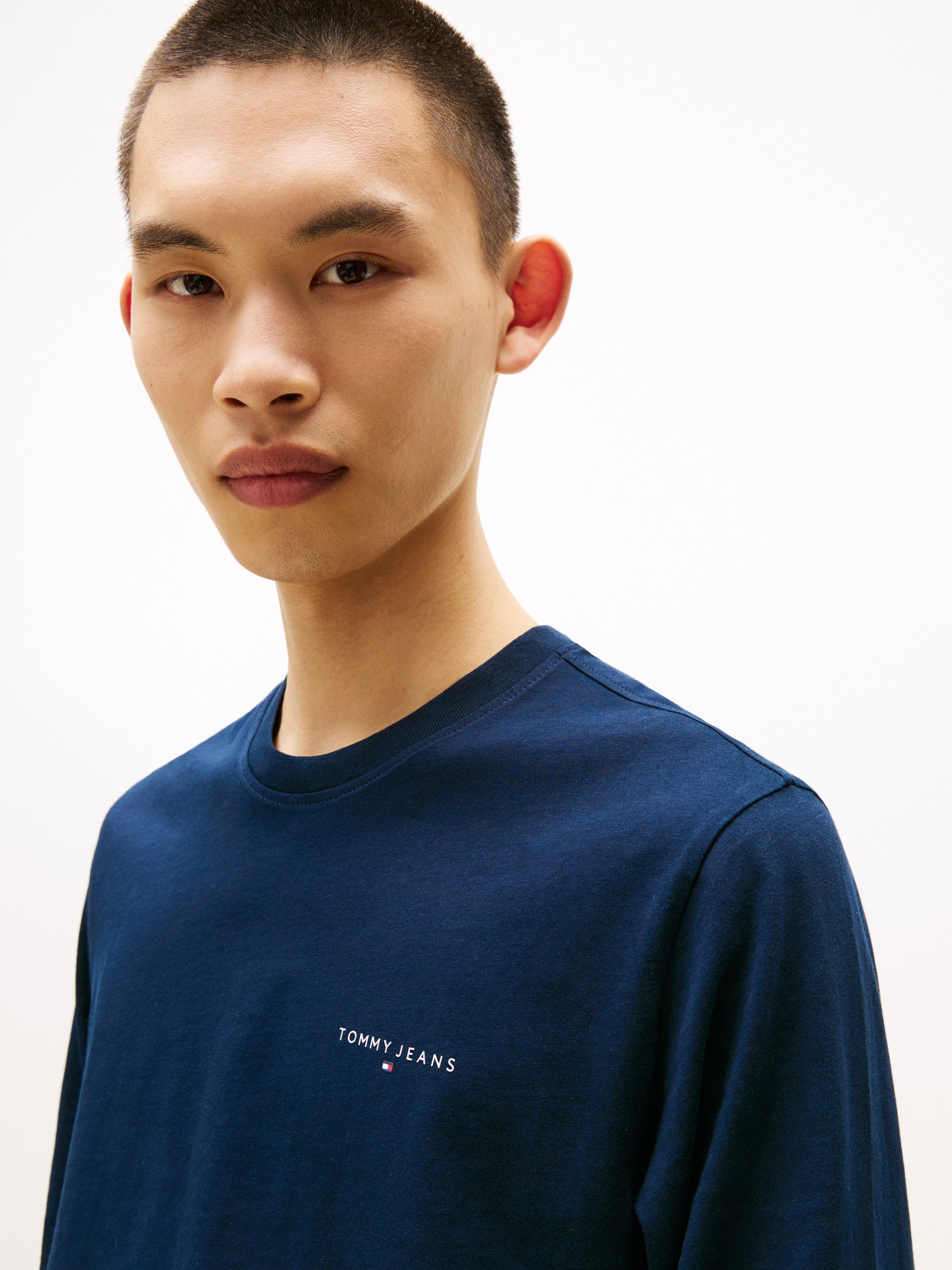 TOMMY JEANS Shirt met lange mouwen TJM SLIM CHEST LINEAR LS TEE EXT
