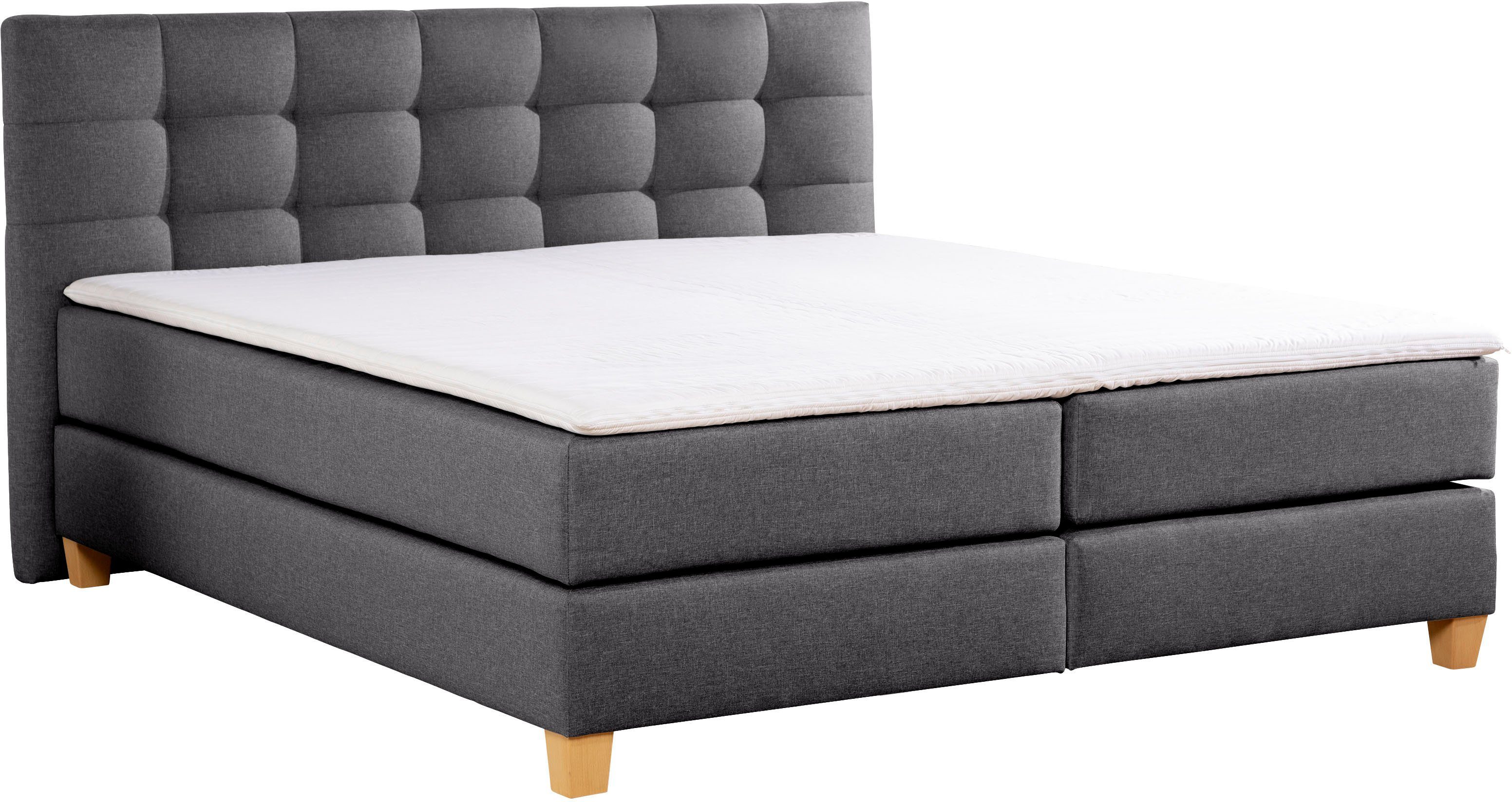 Home affaire Boxspring Moulay incl. topmatras, in 3 hardheden, tfk ook in hardheid 4