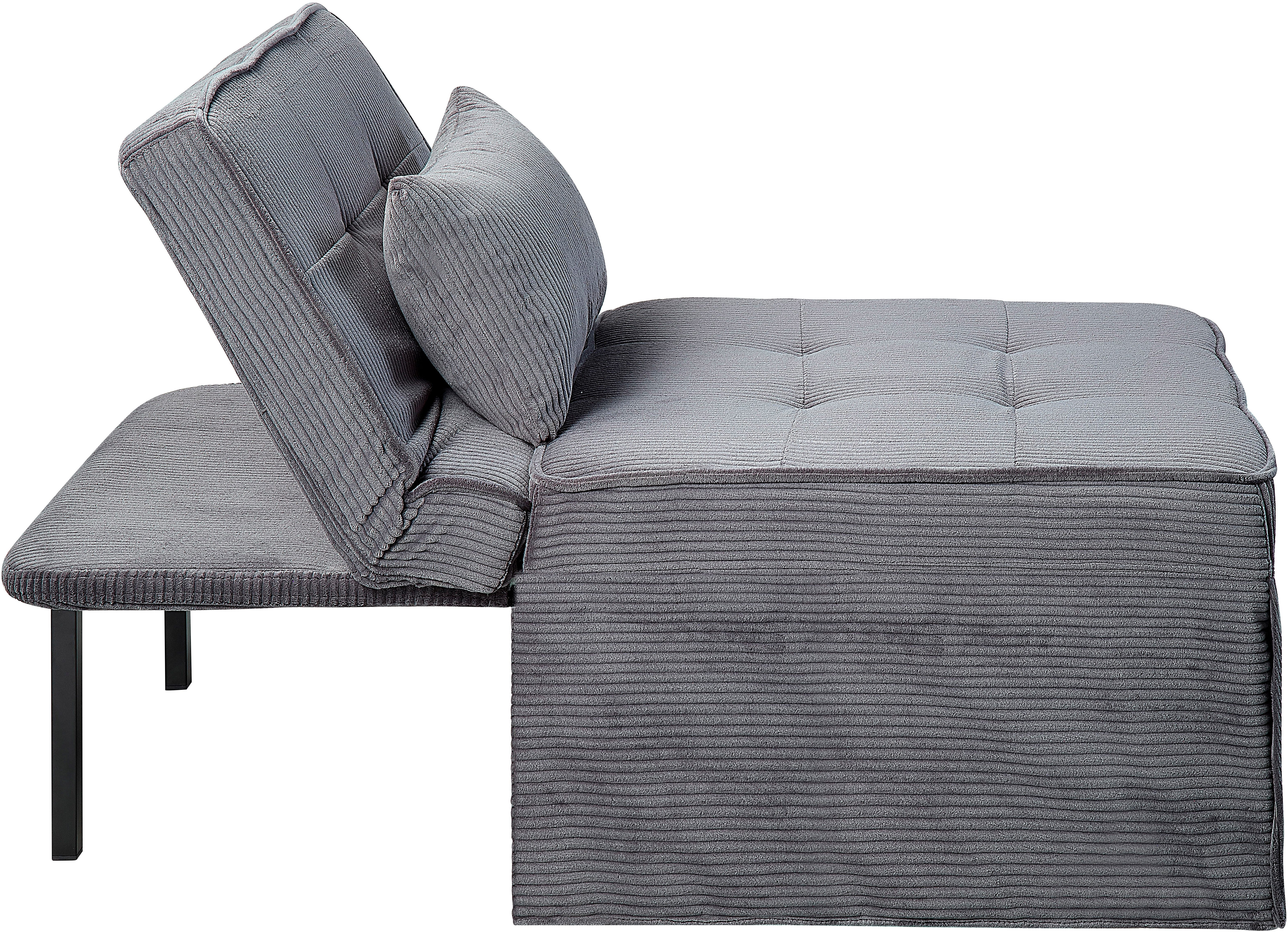 ATLANTIC home collection Slaapbank Finn te veranderen in een loungestoel, relaxfauteuil en logeerbed, incl. kussen