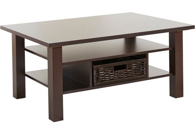Salontafel met gevlochten mand Salontafel met gevlochten mand
