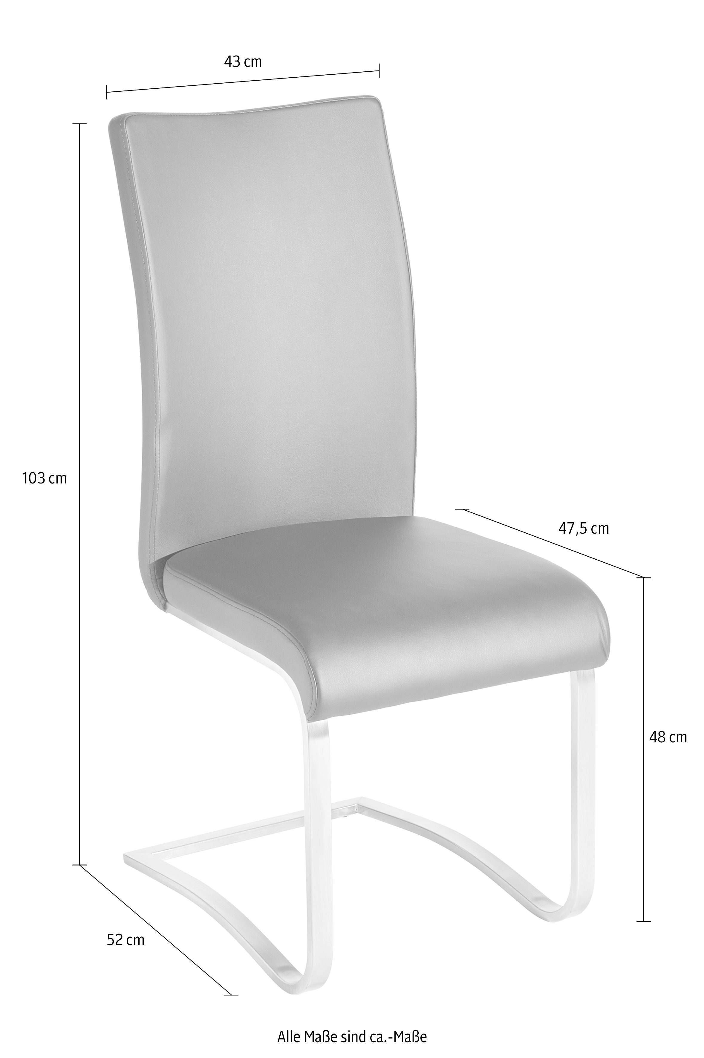 MCA furniture Vrijdragende stoel Arco set van 2, 4 en 6 stuks, stoel belastbaar tot 130 kg (set)