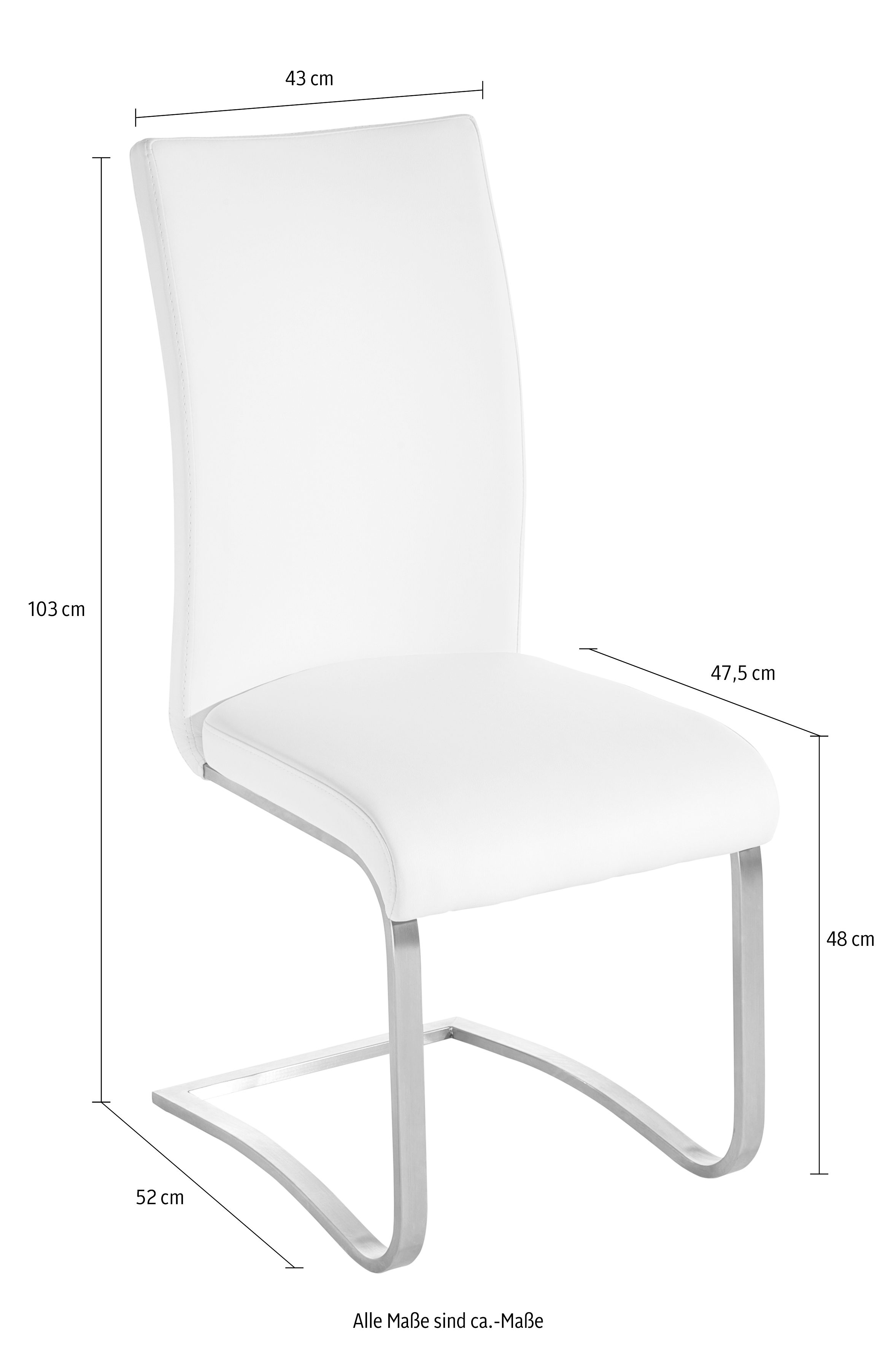 MCA furniture Vrijdragende stoel Arco set van 2, 4 en 6 stuks, stoel belastbaar tot 130 kg (set)