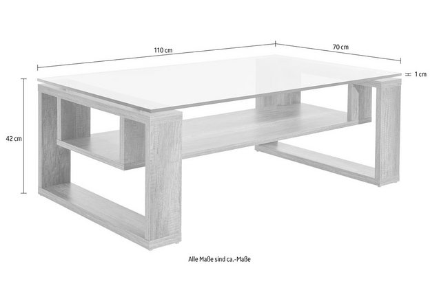 Salontafel met vensterglasplaat Salontafel met vensterglasplaat
