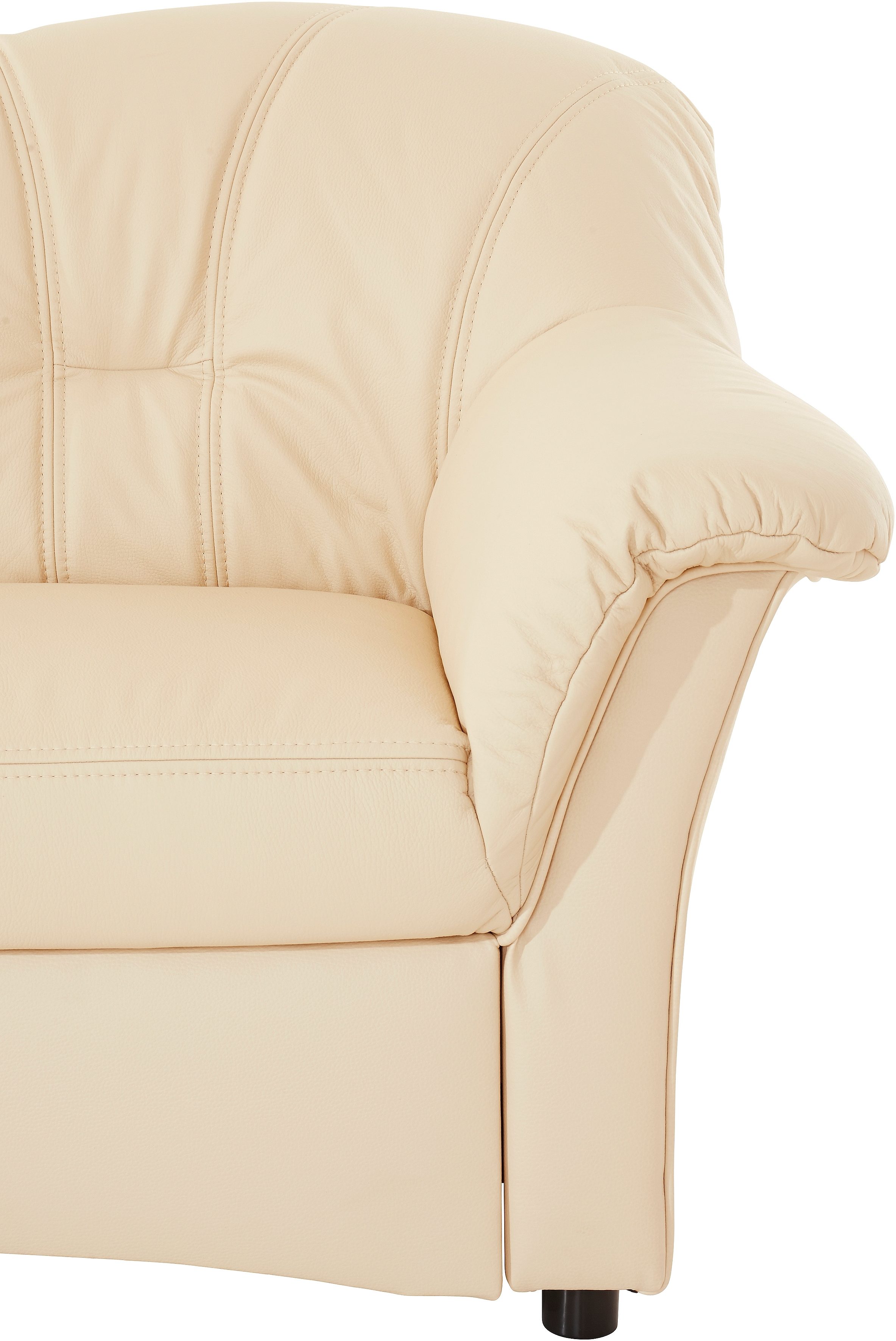 DOMO collection Hoekbank Flores slaapbank, B/D/H: 233/142/86 cm, L-vorm naar keuze met slaapfunctie, naar keuze met binnenvering, ook in leer