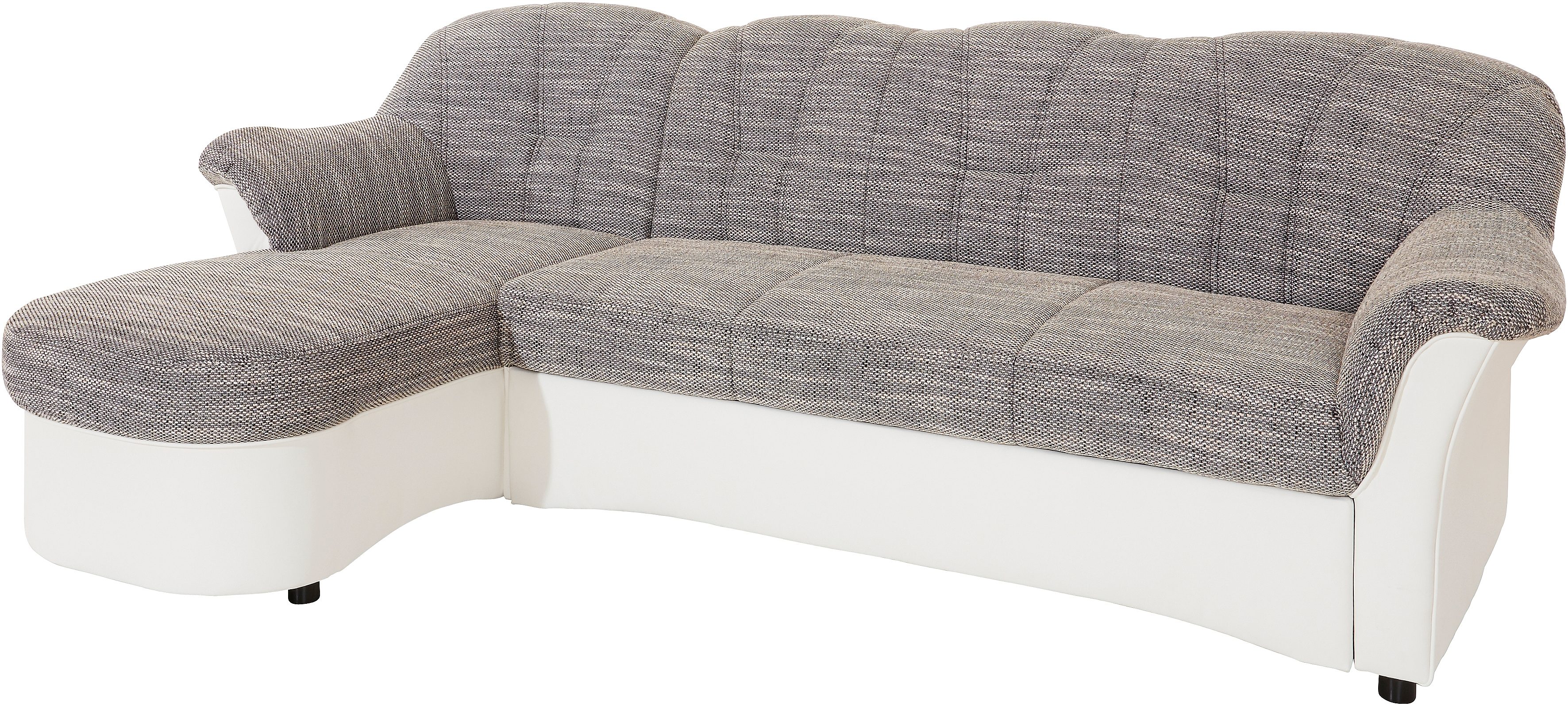 DOMO collection Hoekbank Flores slaapbank, B/D/H: 233/142/86 cm, L-vorm naar keuze met slaapfunctie, naar keuze met binnenvering, ook in leer