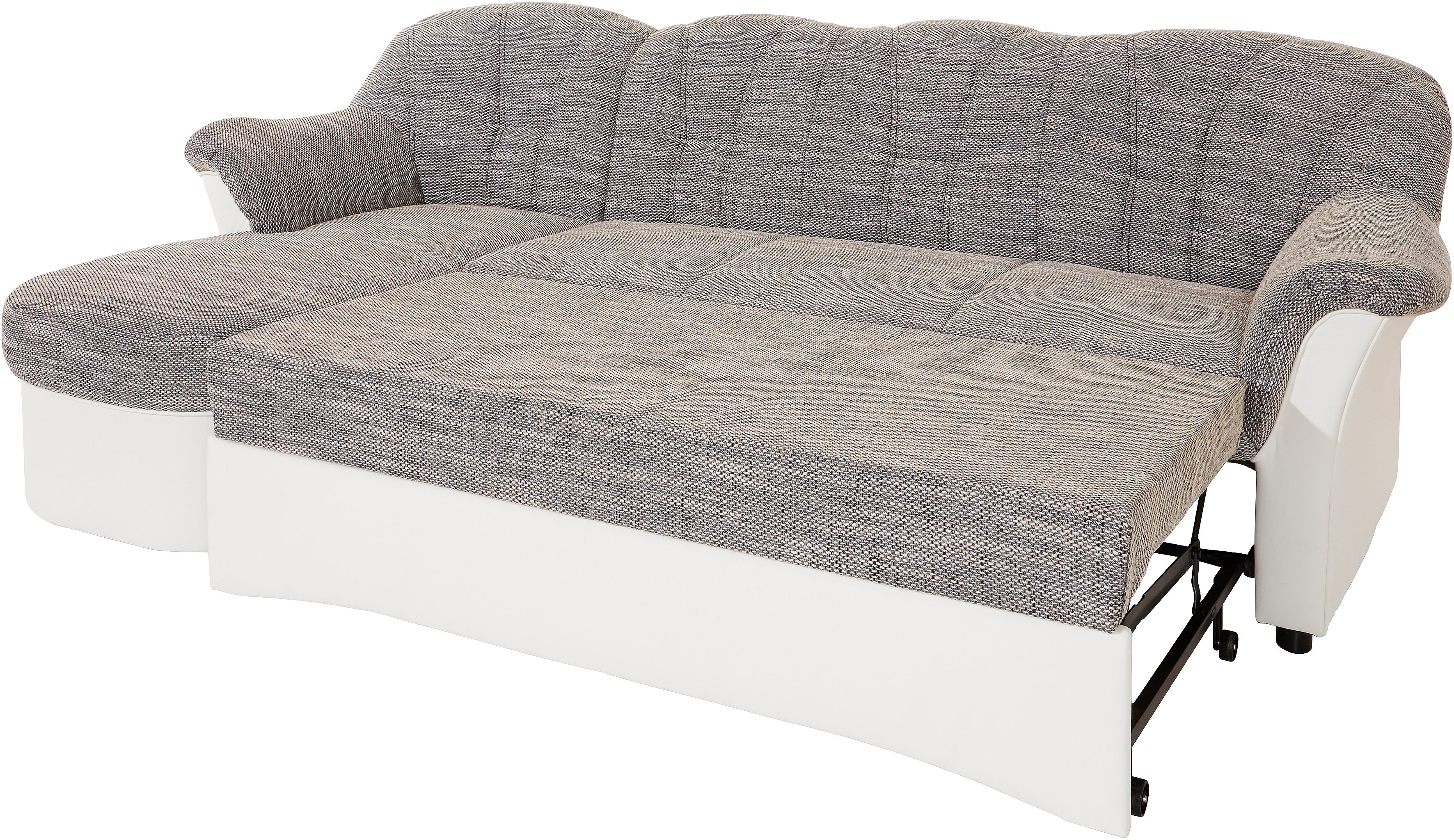 DOMO collection Hoekbank Flores slaapbank, B/D/H: 233/142/86 cm, L-vorm naar keuze met slaapfunctie, naar keuze met binnenvering, ook in leer