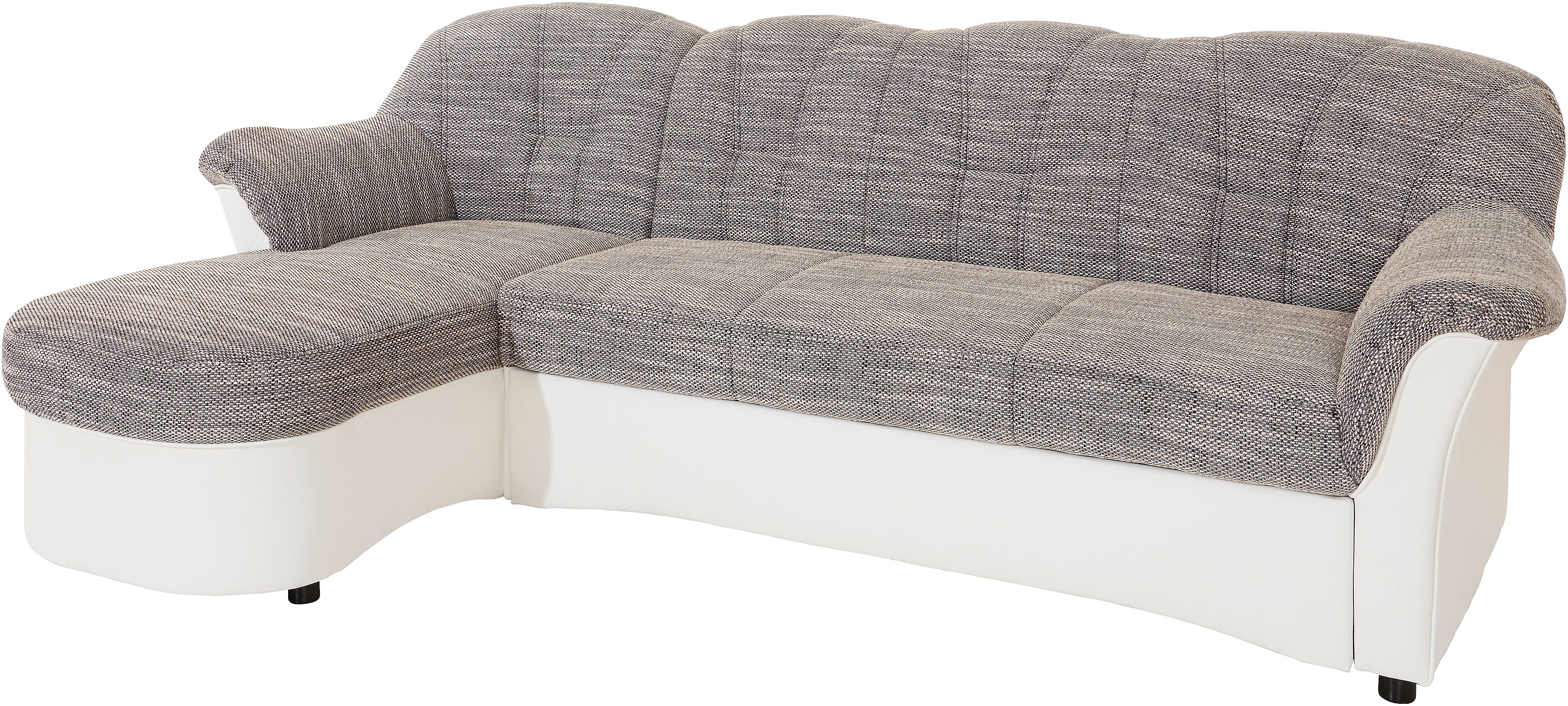 DOMO collection Hoekbank Flores slaapbank, B/D/H: 233/142/86 cm, L-vorm naar keuze met slaapfunctie, naar keuze met binnenvering, ook in leer