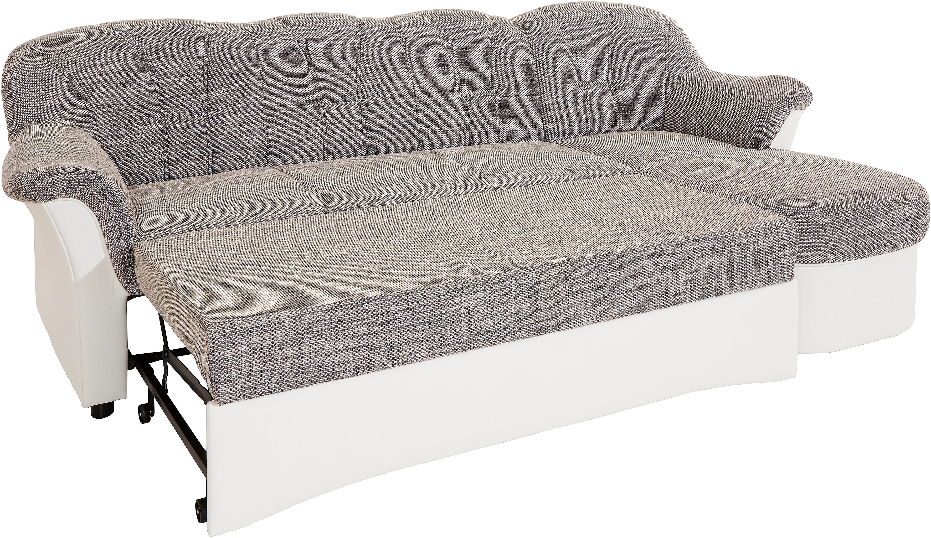 DOMO collection Hoekbank Flores slaapbank, B/D/H: 233/142/86 cm, L-vorm naar keuze met slaapfunctie, naar keuze met binnenvering, ook in leer