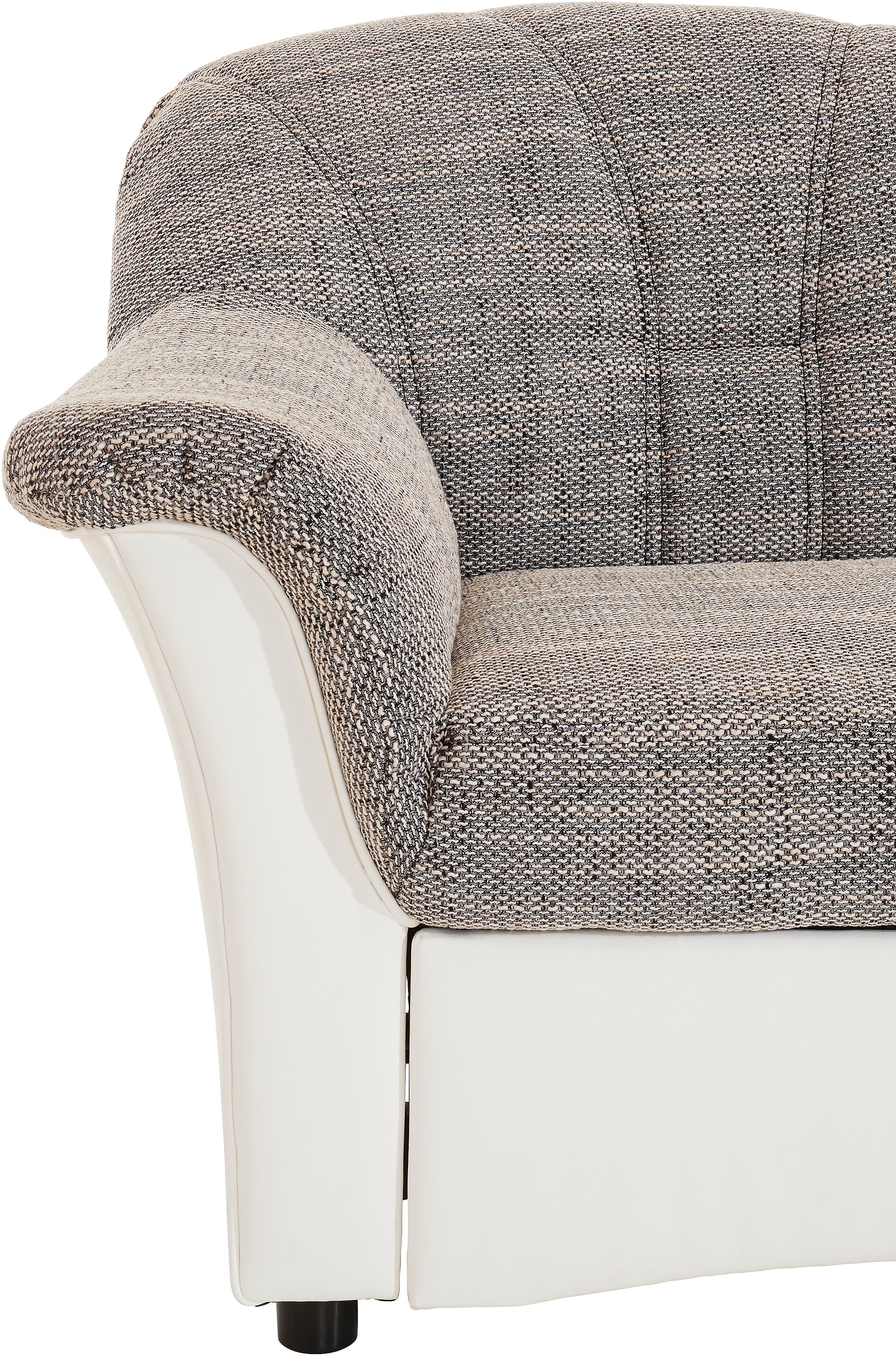DOMO collection Hoekbank Flores slaapbank, B/D/H: 233/142/86 cm, L-vorm naar keuze met slaapfunctie, naar keuze met binnenvering, ook in leer
