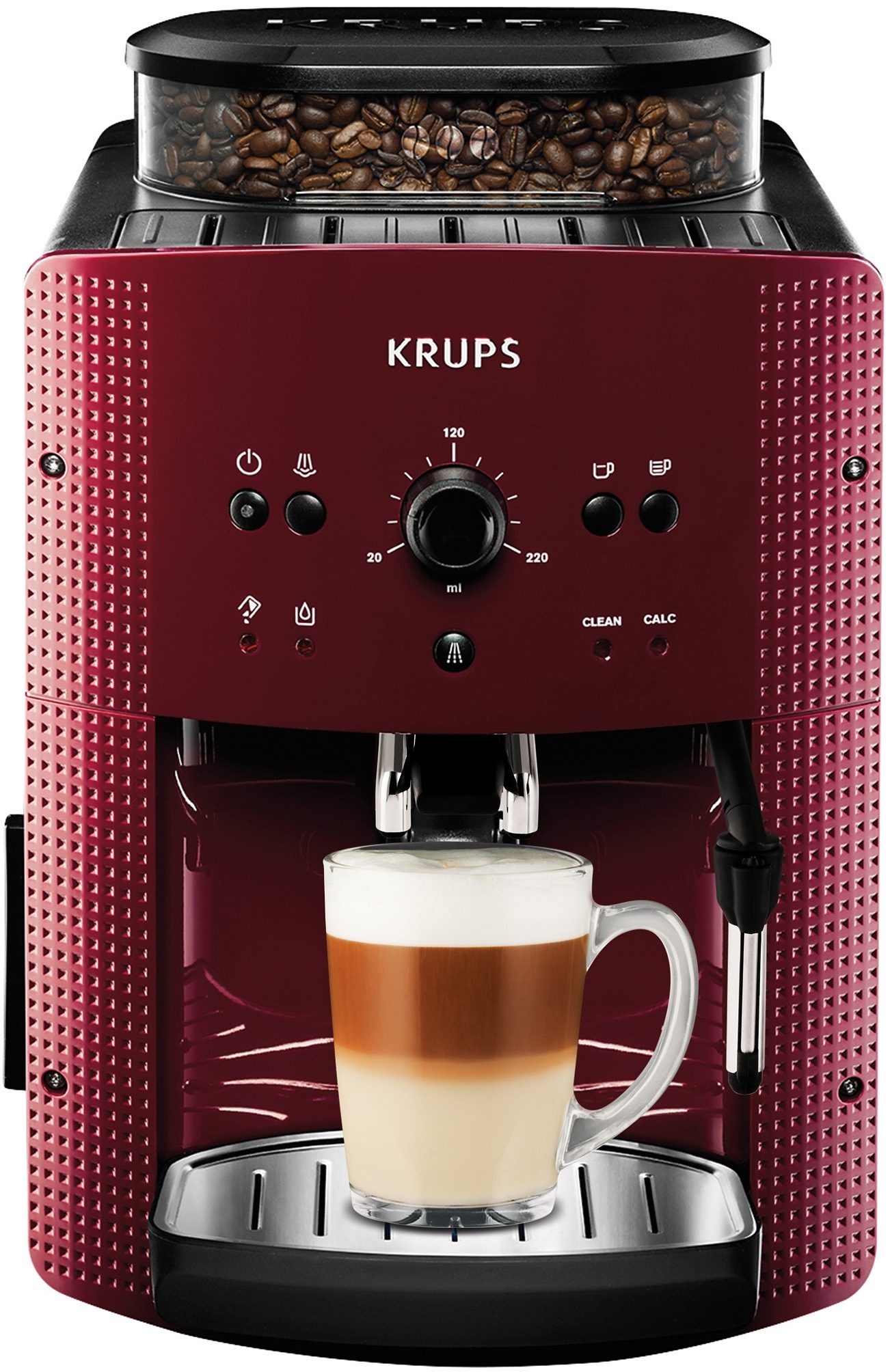 Krups Volautomatisch koffiezetapparaat EA8107 Arabica, 2-kopjesfunctie, handmatige stoomtuit, 2 voorgeprogrammeerde koffiesterkten