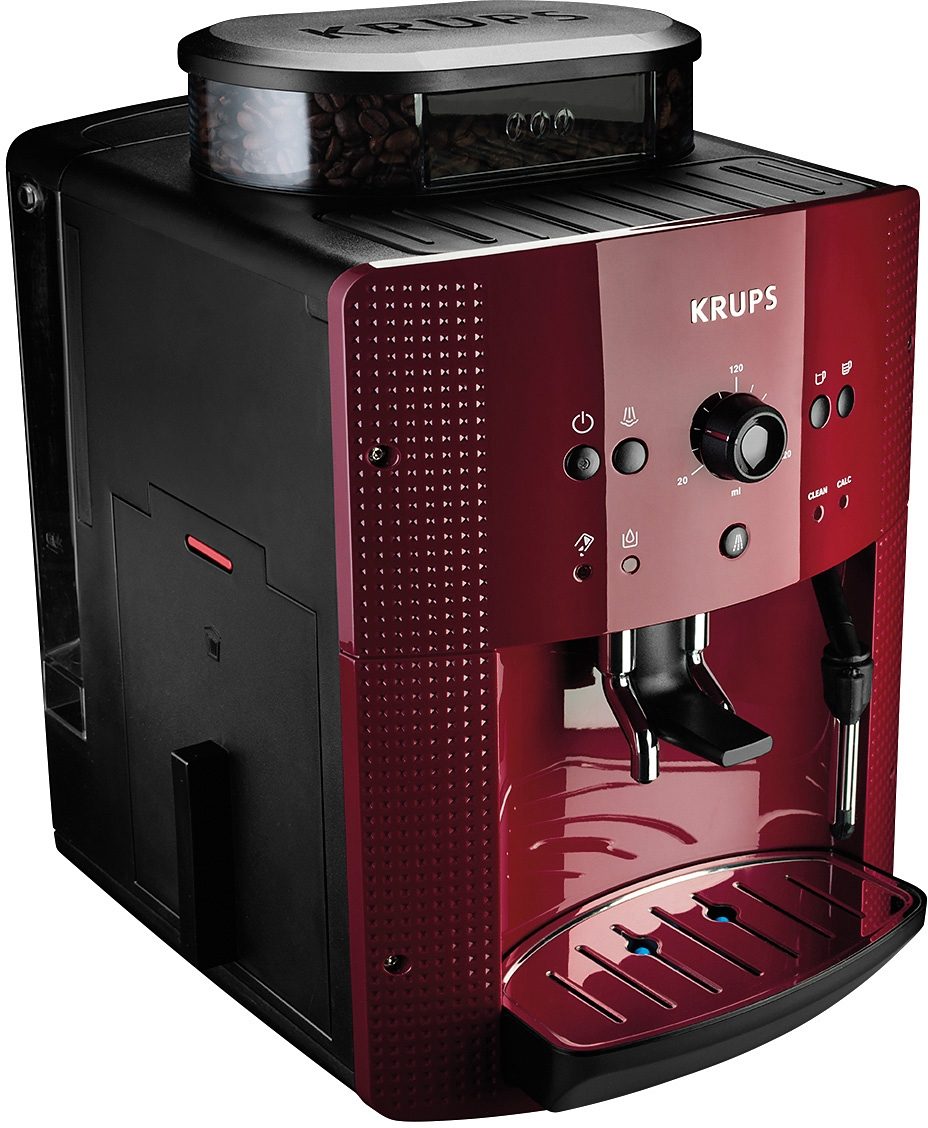 Krups Volautomatisch koffiezetapparaat EA8107 Arabica, 2-kopjesfunctie, handmatige stoomtuit, 2 voorgeprogrammeerde koffiesterkten