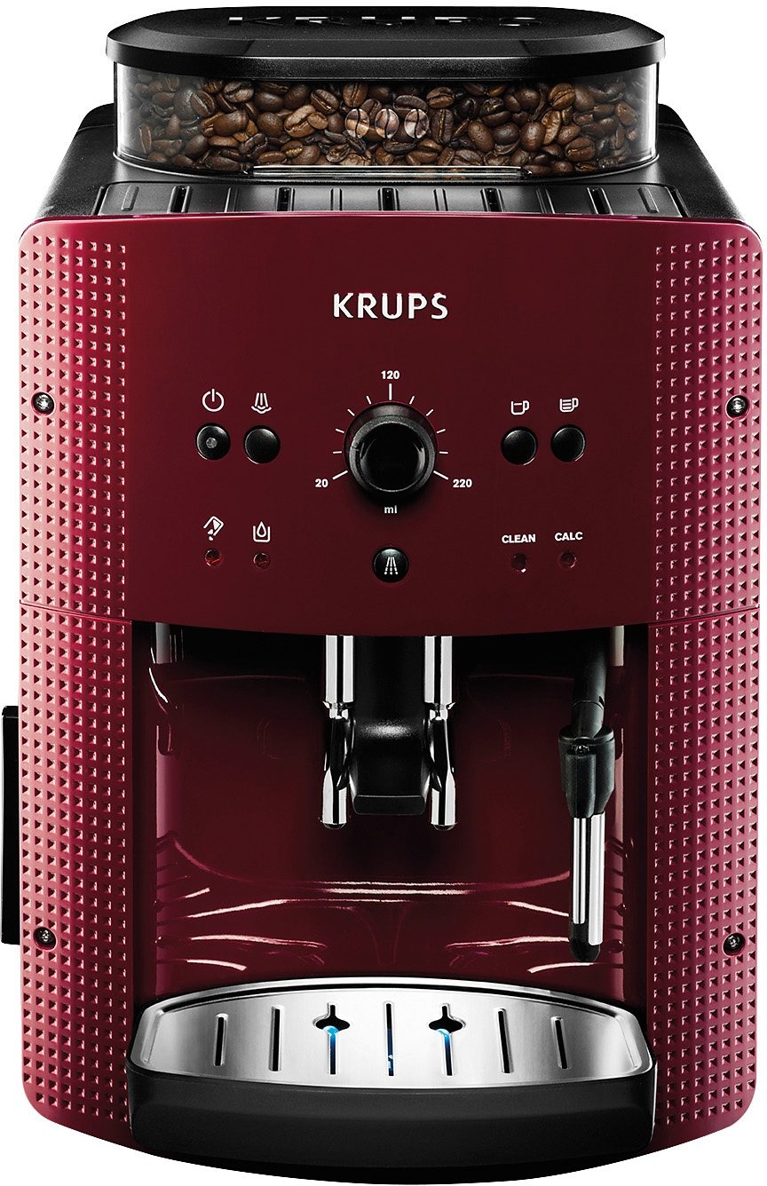 Krups Volautomatisch koffiezetapparaat EA8107 Arabica, 2-kopjesfunctie, handmatige stoomtuit, 2 voorgeprogrammeerde koffiesterkten