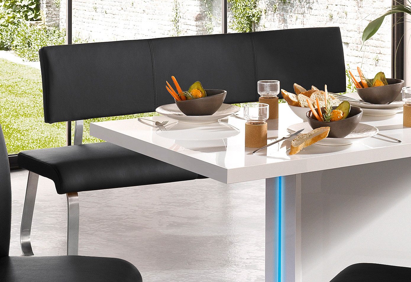 MCA furniture Bank Arco belastbaar tot 280 kg, imitatieleer, in verschillende breedten (1 stuk)