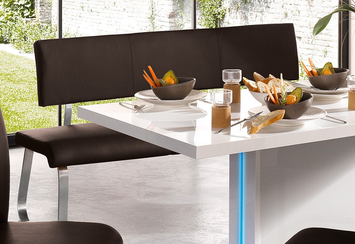 MCA furniture Bank Arco belastbaar tot 280 kg, echt leer, in verschillende breedten